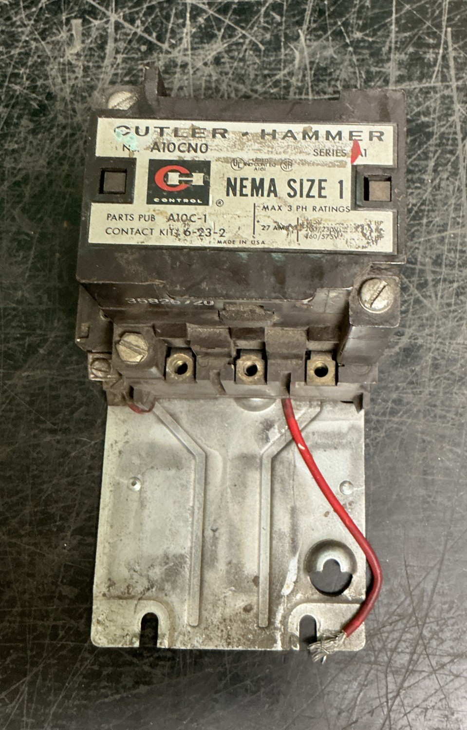 Cutler Hammer A10CN0 NEMA Size 1 | Parts Pub A10C-1 | Contact Kit 6-23-2