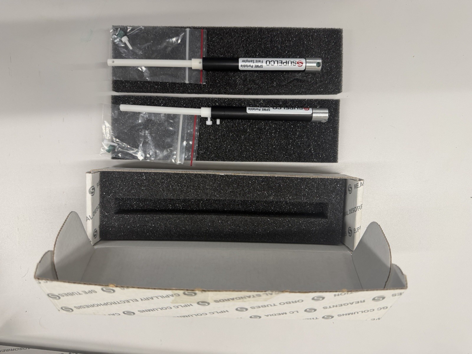 SUPELCO SPME Field Sampler, Catalog # 504831. Pack Of Two With Black Fiber