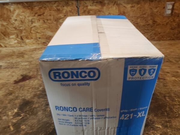 Ronco Care 421-XL X-Large White Non woven Polypropylene With Hood Case of 50