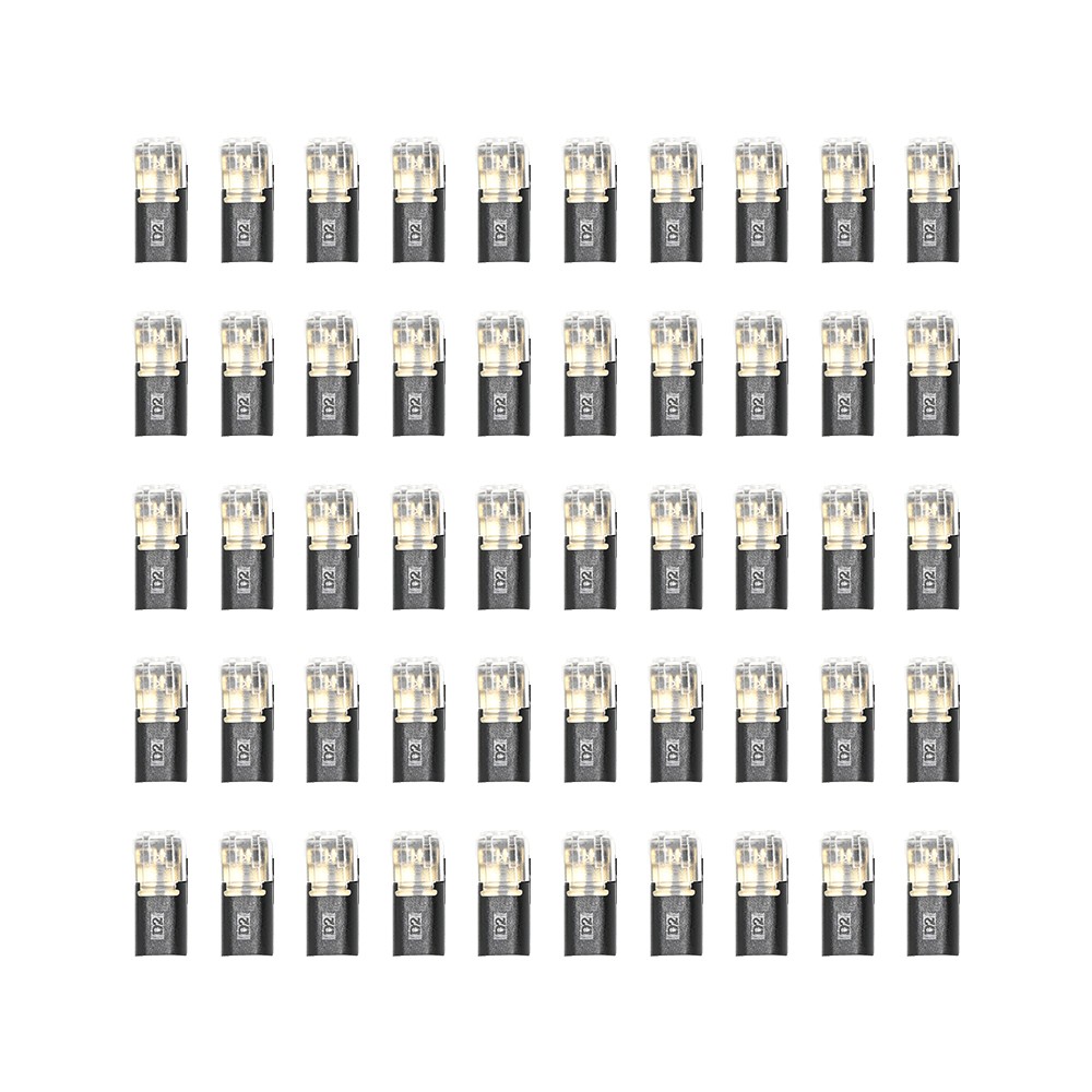 50PCS Double-Wire Plug-in Connector, Cable Clamp with Locking Buckle, AWG 18-22
