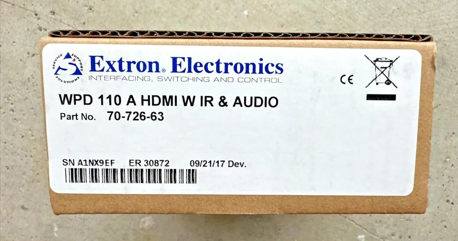 EXTRON WPD 110 A HDMI W IR & Audio 70-726-63 Complete New Box