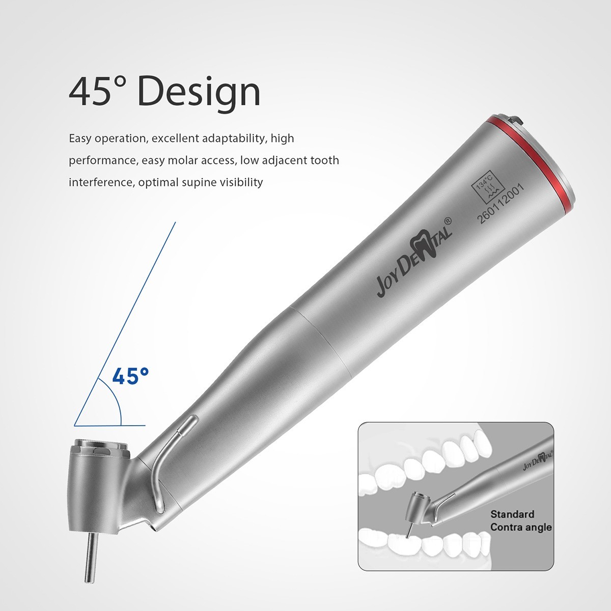 Dental Electric Handpiece 1:4.2 LED Contra Angle 45° Surgical External Spray