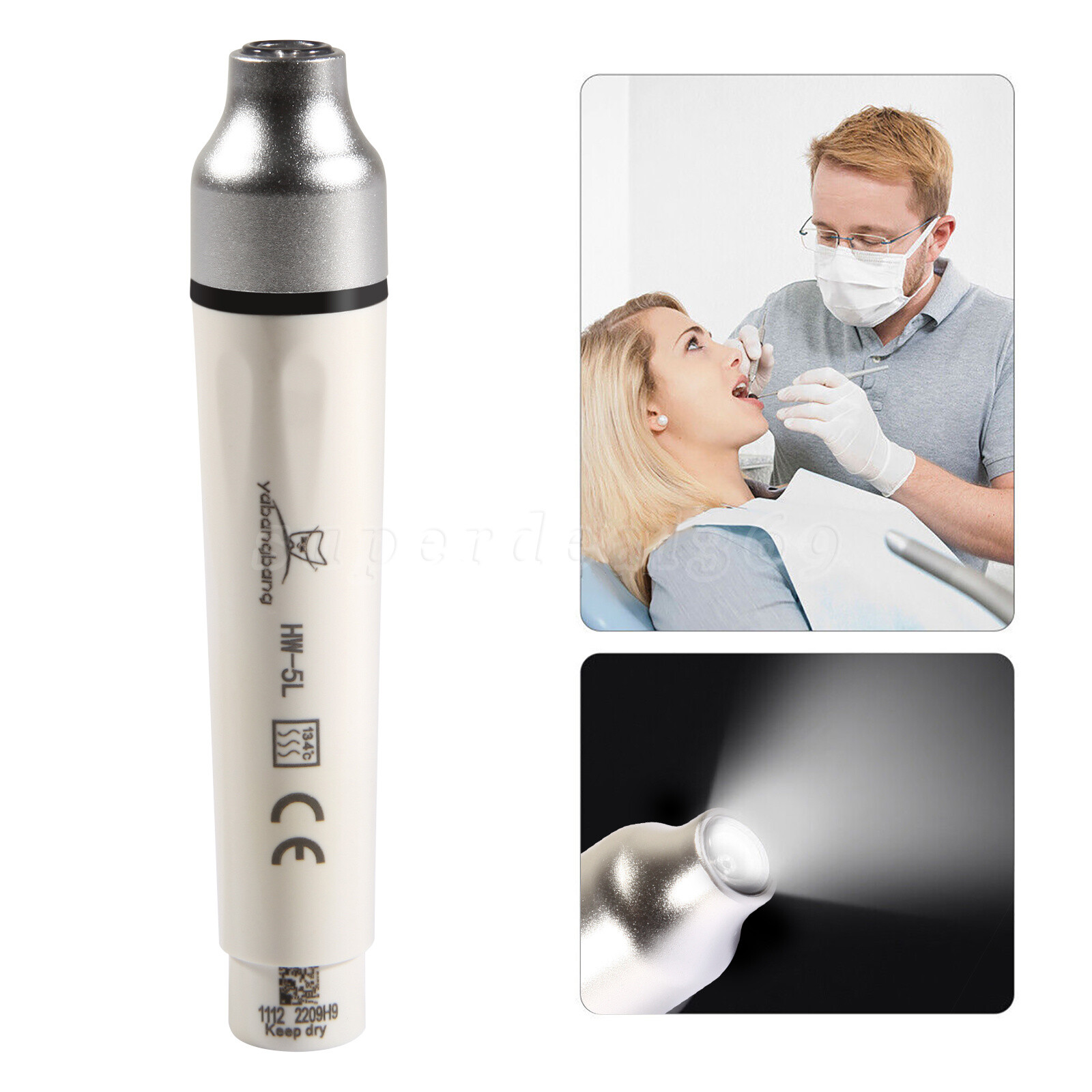 HW-5L Dental Ultrasonic Piezo Saler Handpiece For WOODPECKER EMS with LED Light