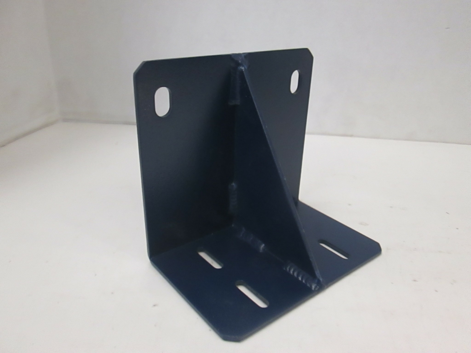 3.5×5.2 inch Blue Powder Coated Aluminum Gen Purpose Bracket, New w gusset