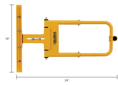 Global Industrial Adjustable Safety Swing Gate 16″-26″W Opening Yellow