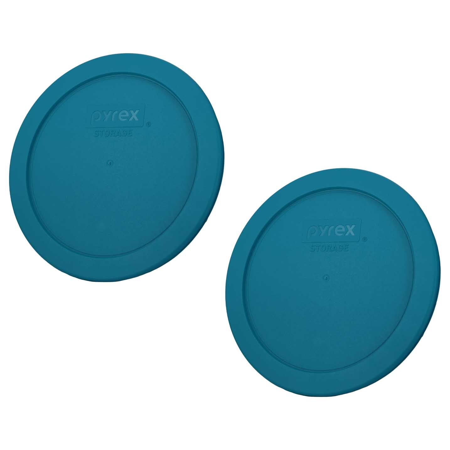 Pyrex 7201-PC 4-Cup Adriatic Blue Food Storage Replacement Lids (2-Pack)