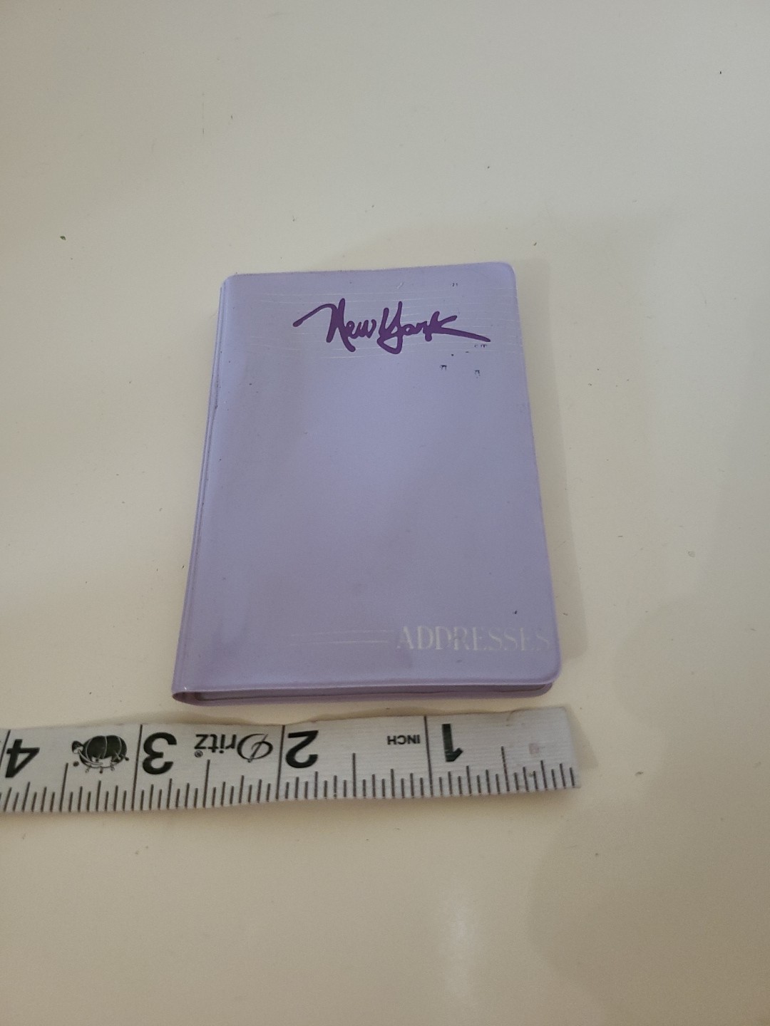 VINTAGE Mini Pocket Address Book NEW Lavender Purple 4×3″ New York