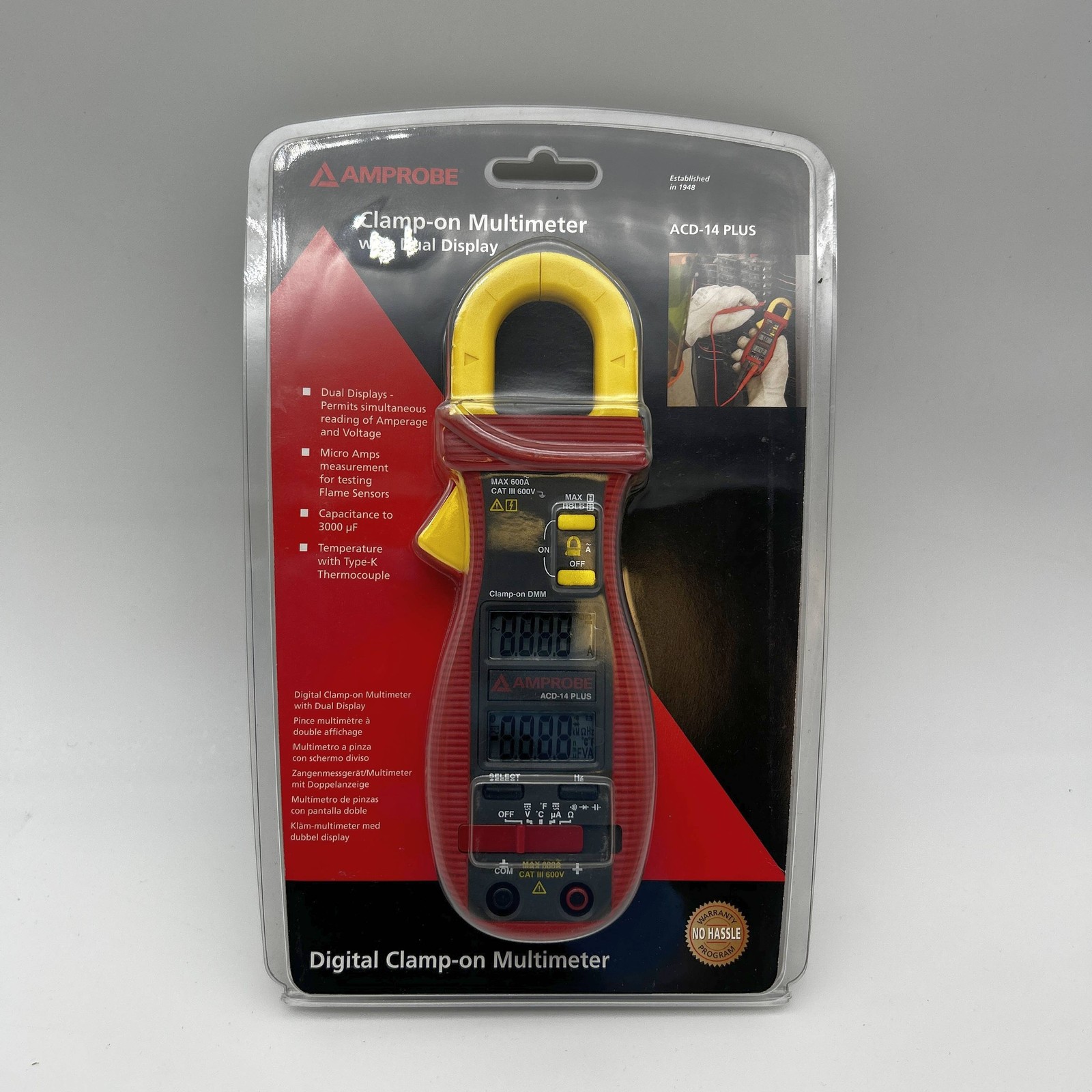Amprobe ACD-14 Plus Multimeter 600A Clamp On w/ Dual Display and Temperature