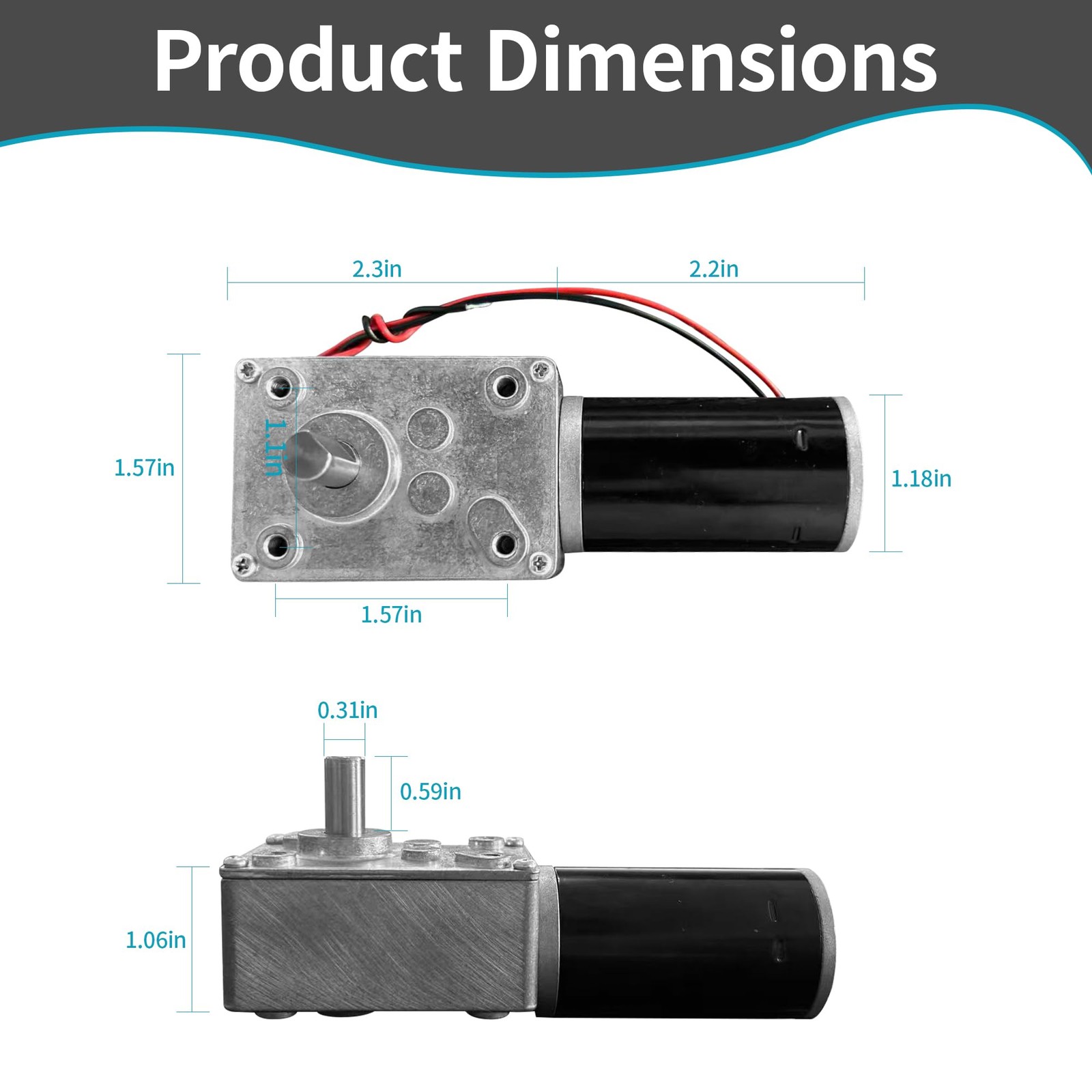 DC 24V Gear Motor 200RPM 4.5Kg.cm 8mm Single Shaft High Torque JSX3231ZY