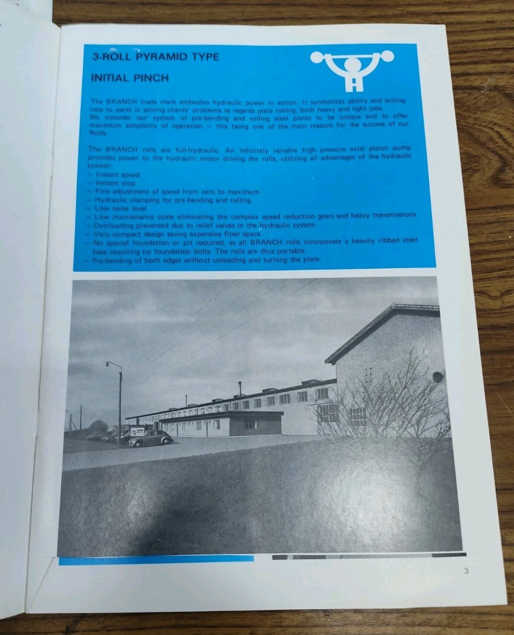 Branch Hydraulic Bending Rolls Denmark Brochure Industrial Machinery W/ Photo