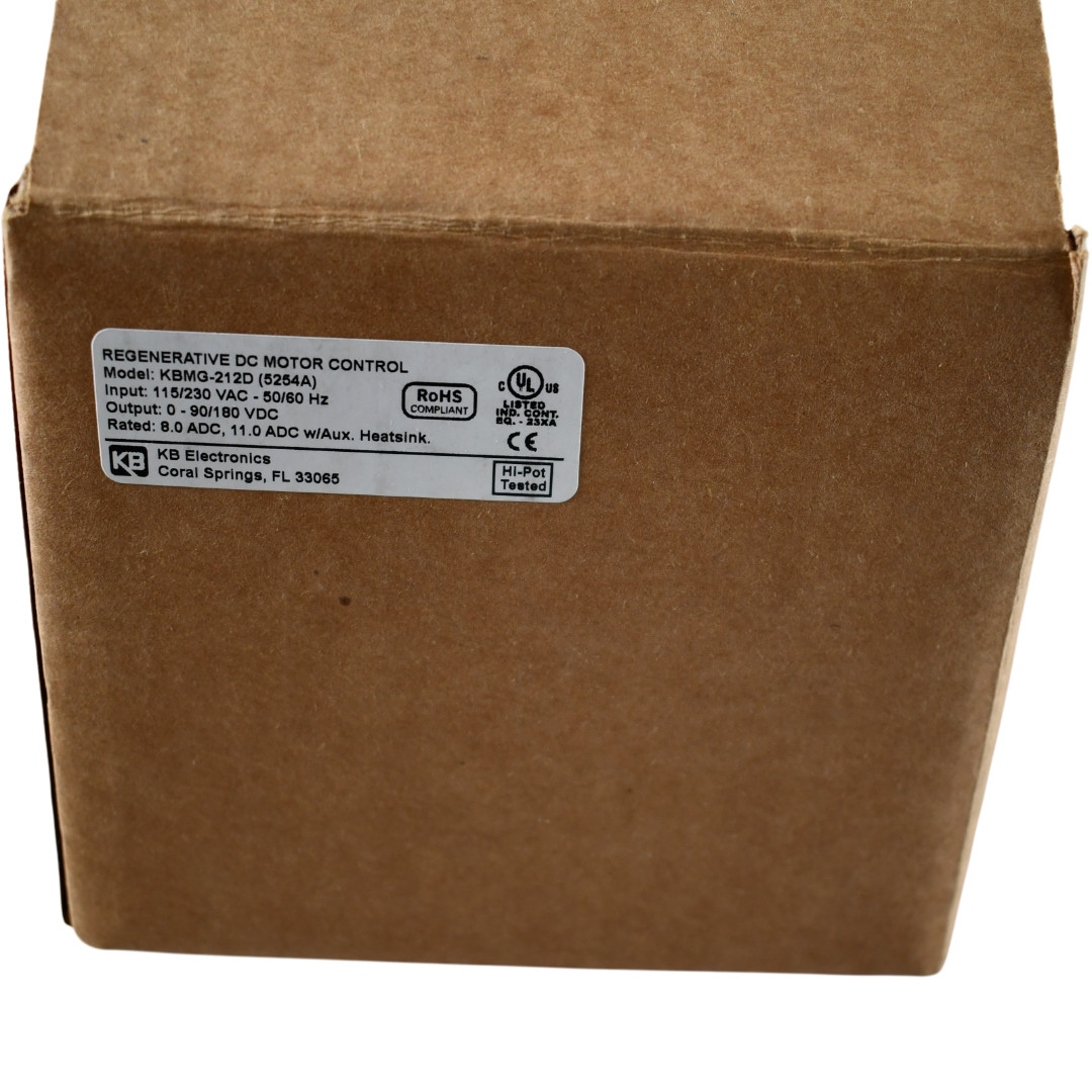 NEW KB Electronics KBMG-212D Regenerative DC Motor Control 5254A 90/180VDC