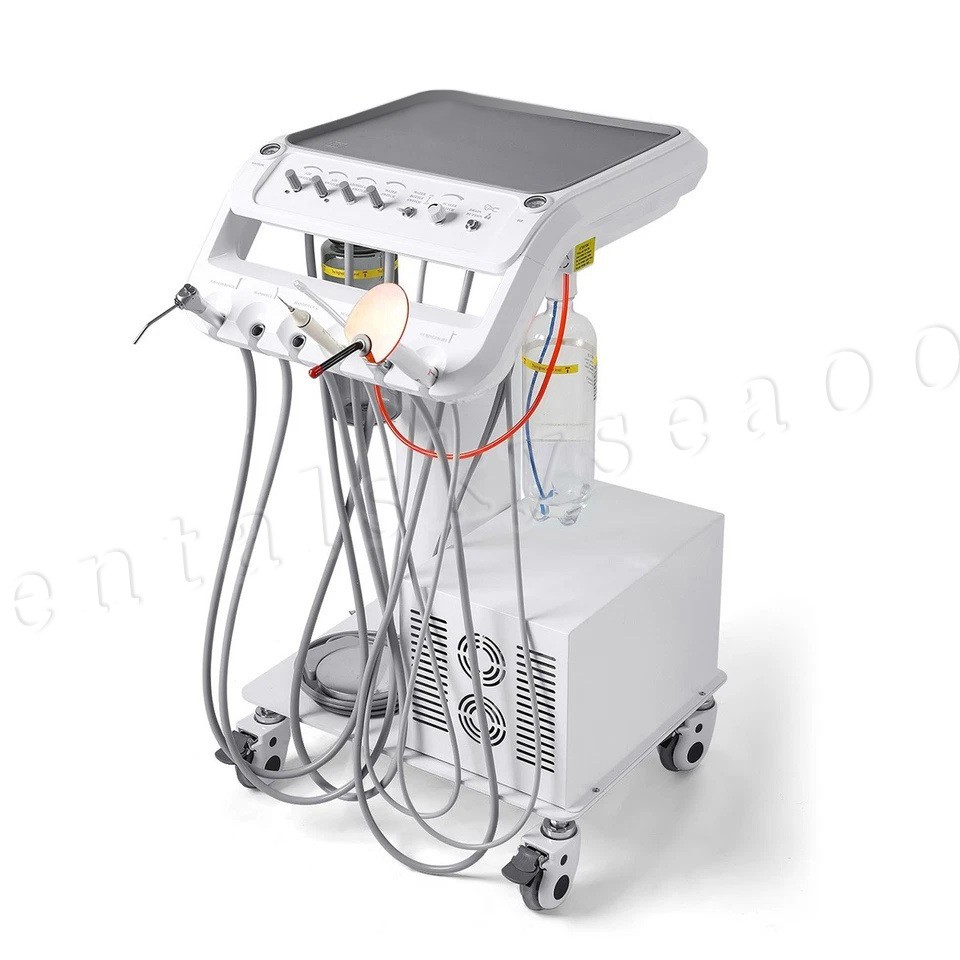 Dental mobile Delivery Unit Treatment Cart with Compressor scaler Curing Light