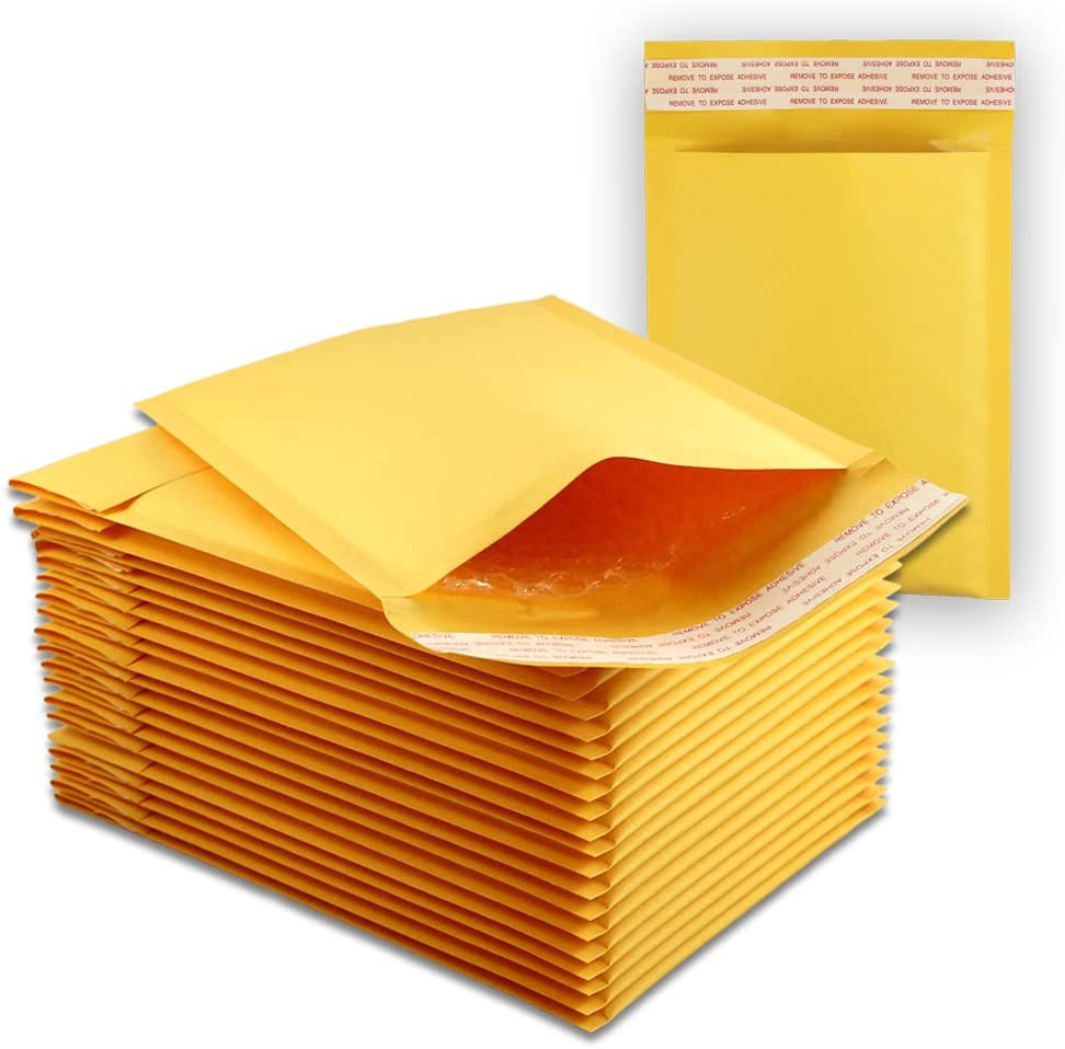 Size #0 Kraft Bubble Mailers 7.5 x 10 Inches – Self-Sealing Bulk Pack