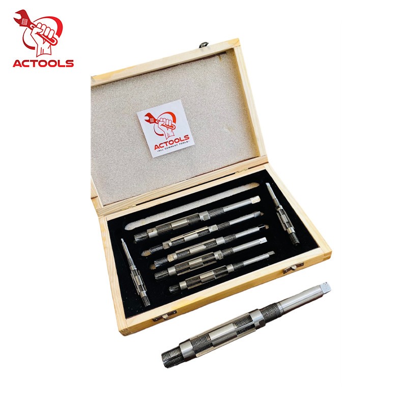 Adjustable Hand Reamer 8 Pcs Set H-4 to H-11 Sizes 15/32 To 1.1/16 ‘USA ACTOOLS
