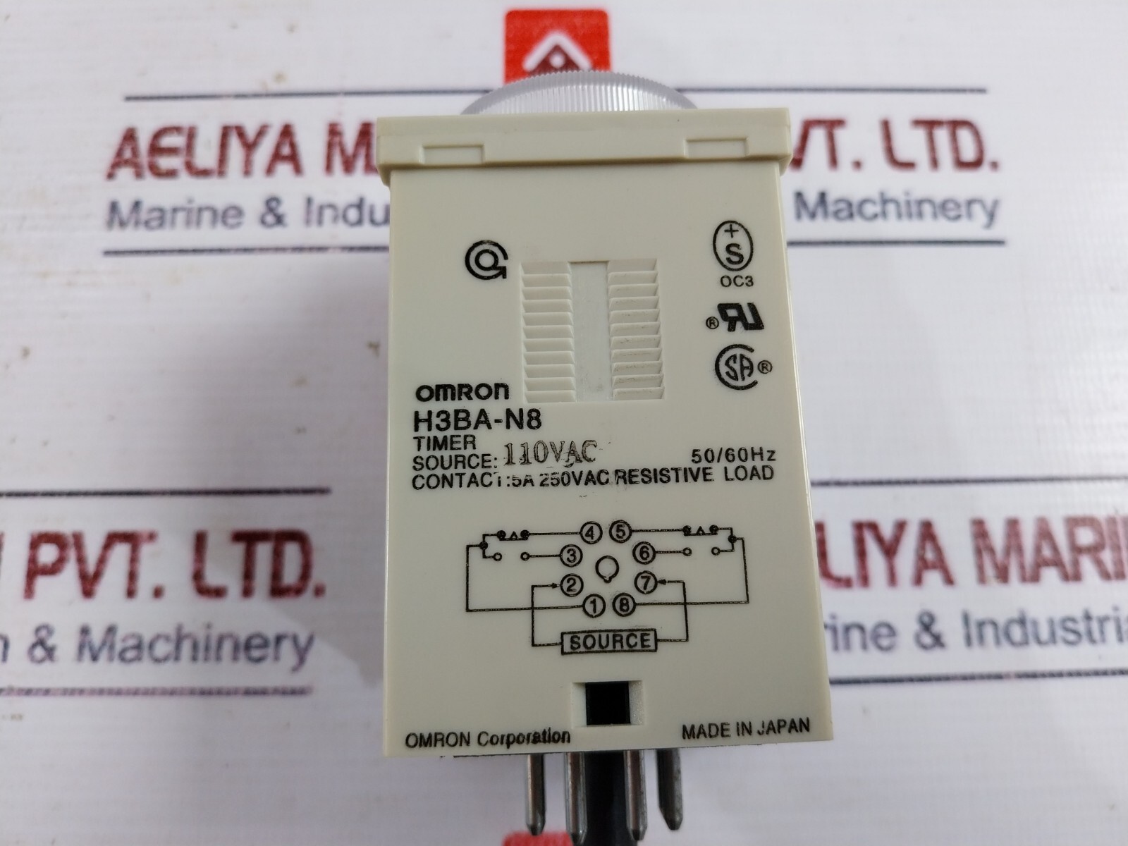 OMRON H3BA-N8 Solid State Timer Module 0-30Min 110VAC 50/60 Hz