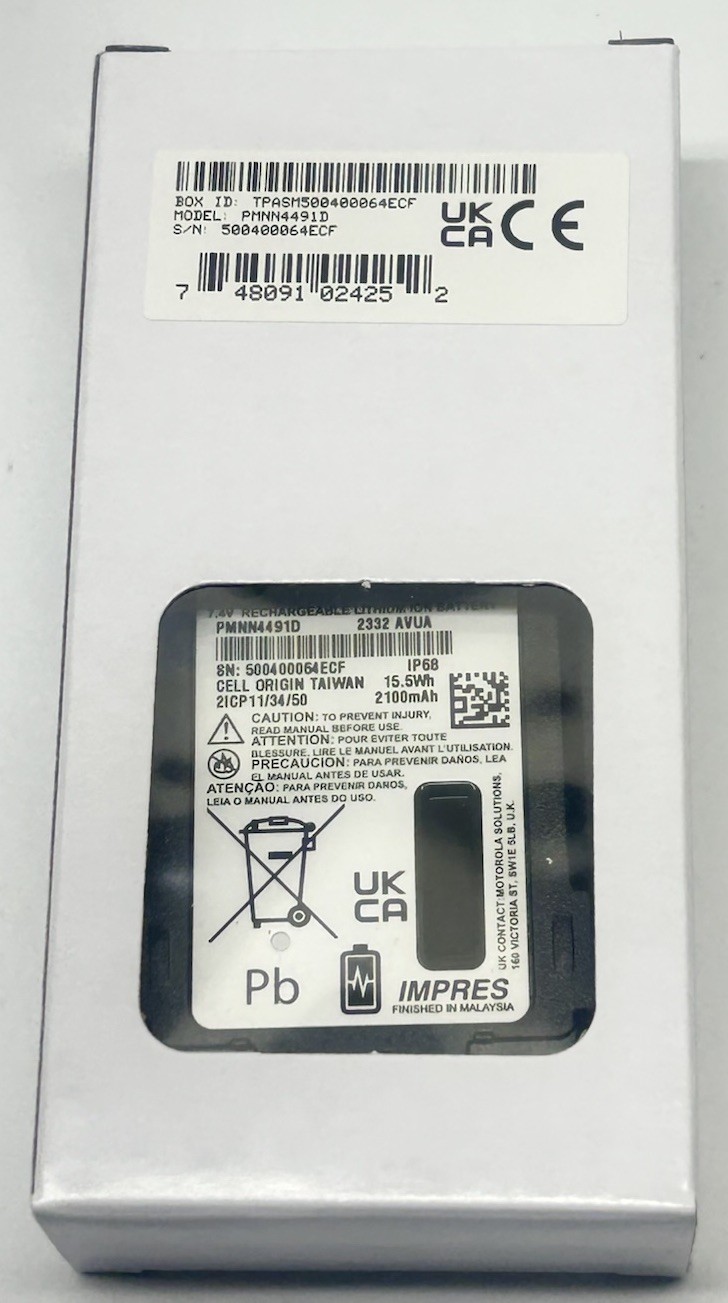Motorola OEM Two-Way Radio Battery PMNN4491D 7.4V Impres 2100mAh! NEW