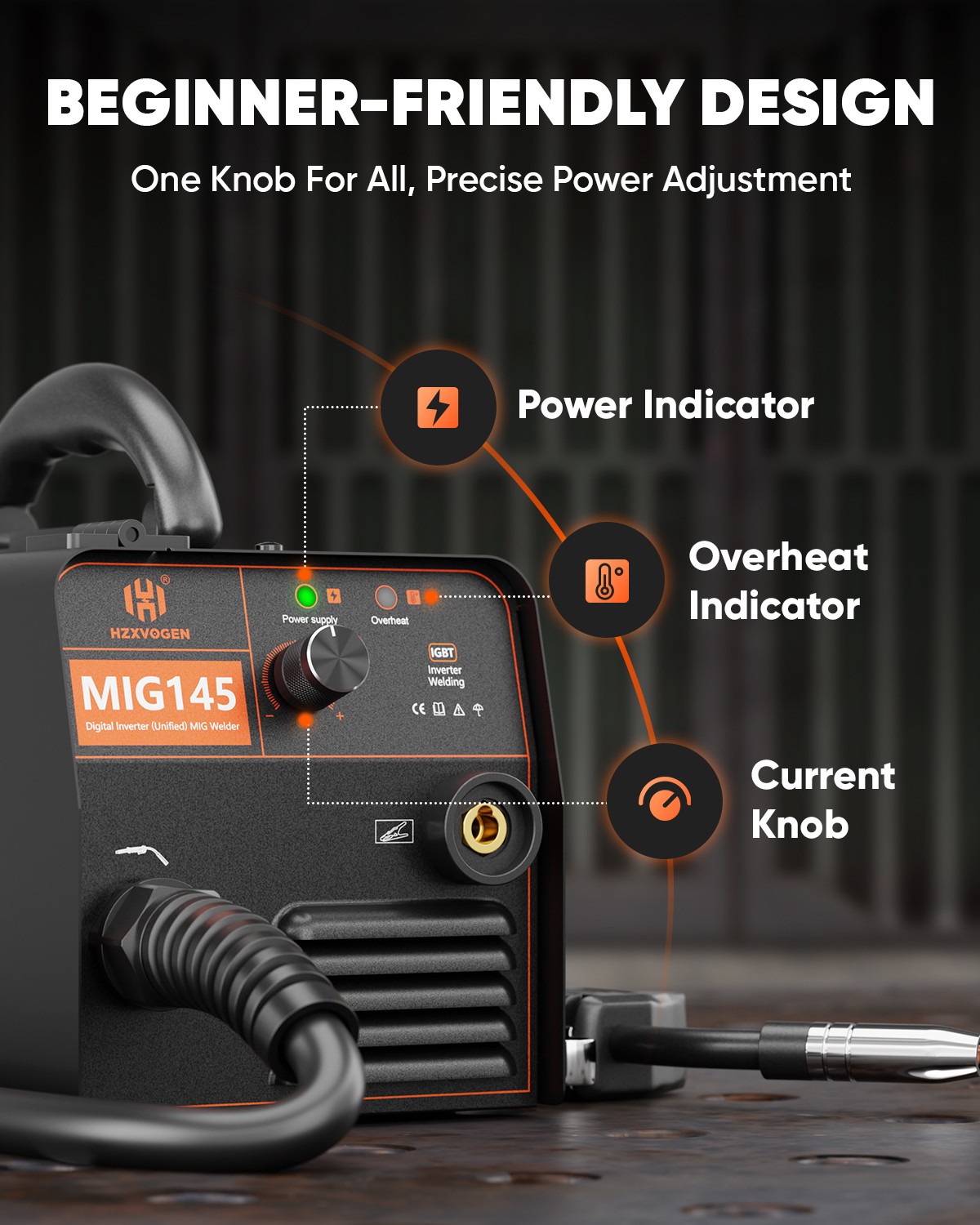110V/230V Gasless Flux-Core Mini MIG Welder ARC Welding Machine 200A for US Shop