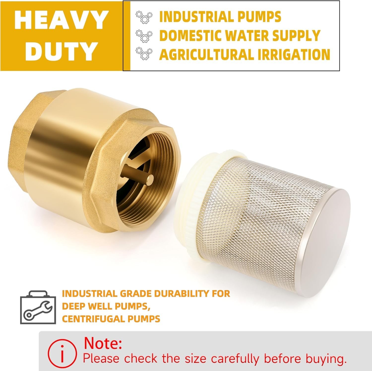 Durable 4″ Brass Foot Valve with Integrated Filter – Explosion-Proof Check Valve