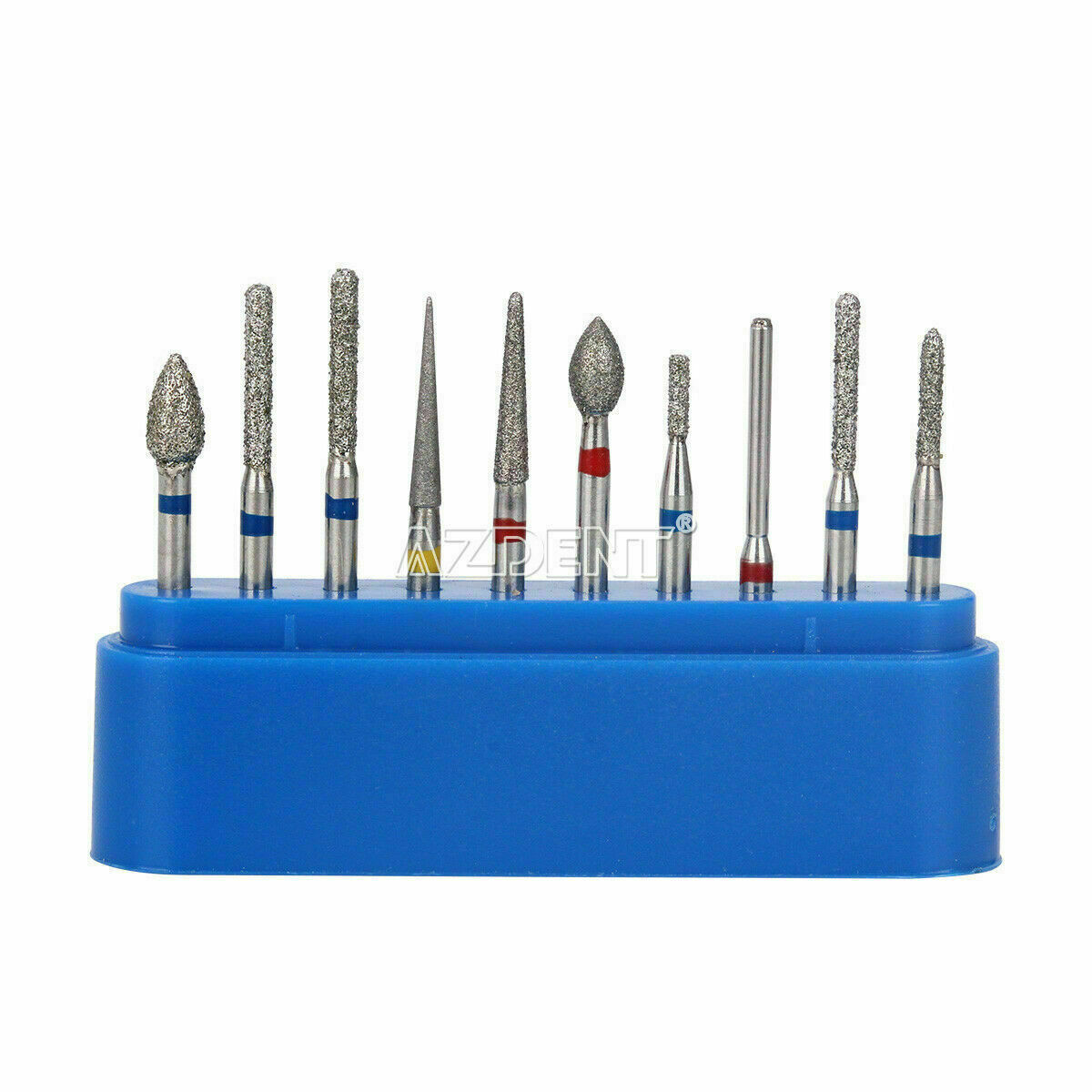 AZDENT Dental Air Turbine Crown Preparation Diamond Burs Anterior Teeth Drills