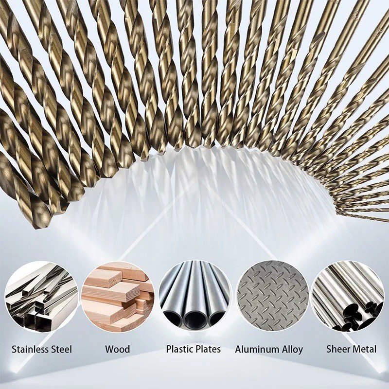 Cobalt Jobber Twist Drill Bit Sets For Drilling Stainless Steels & Hard Metals
