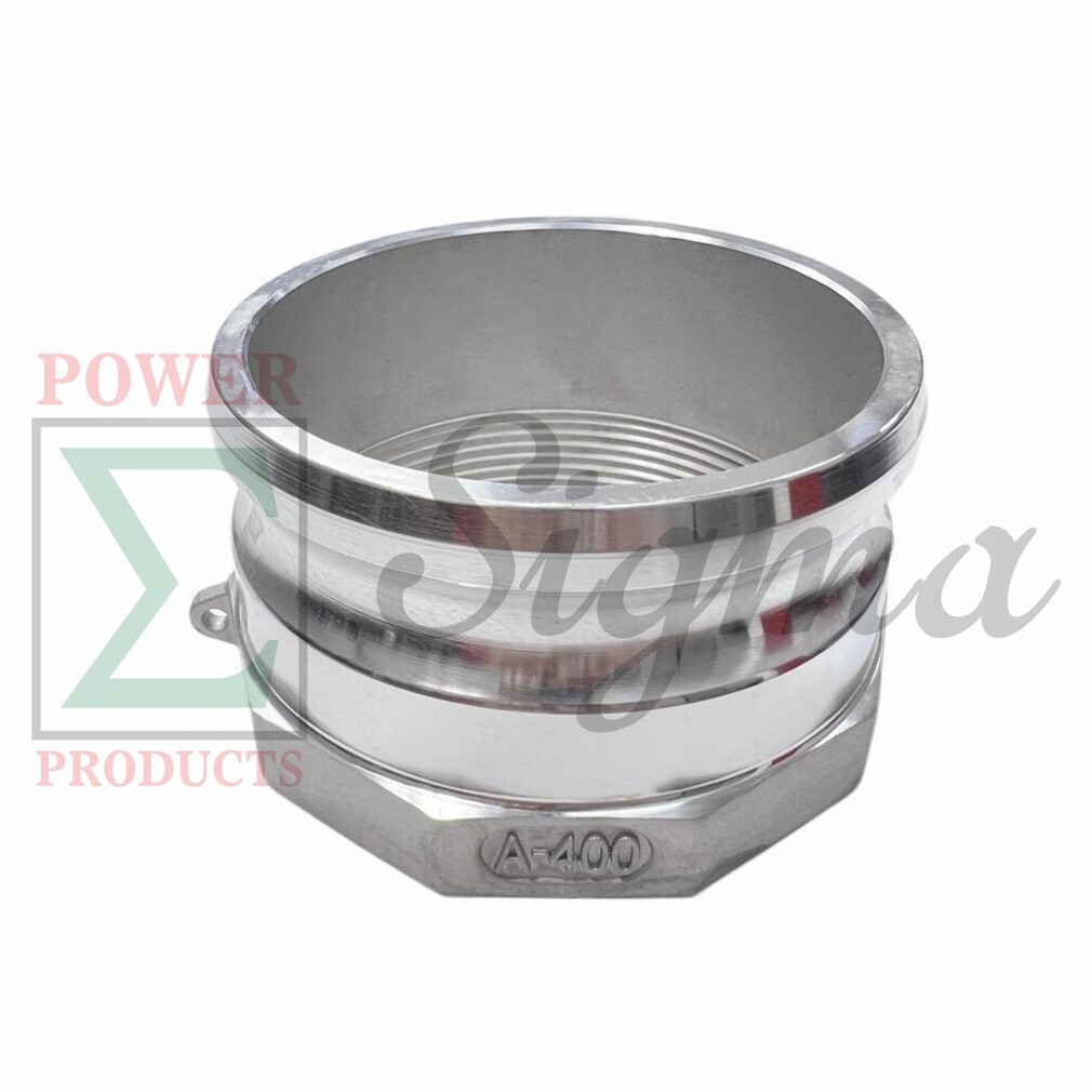 Sigma Aluminum TypeA Cam Groove Coupling Fitting 4″ Male Camlock x 4″ Female NPT