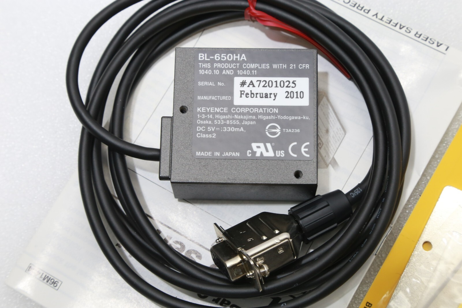 KEYENCE Genuine NNB BL-650HA Laser Barcode Reader SEN-I-2529=9I12