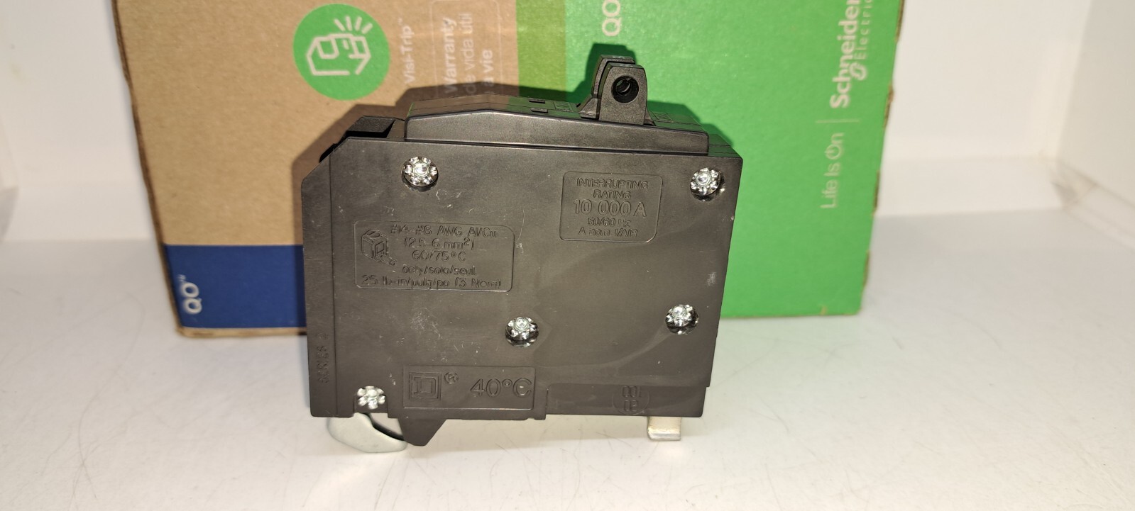 Square D QOT1515 Tandem Twin 15 Amp Mini Circuit Breaker with hook NEW