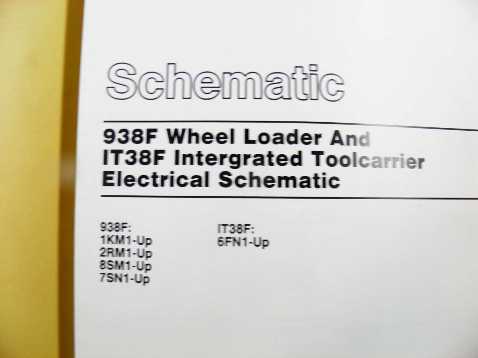 CAT Caterpillar 938F IT38F Service Manual IKM 2RM 8SM 7SN 6FN 5DR