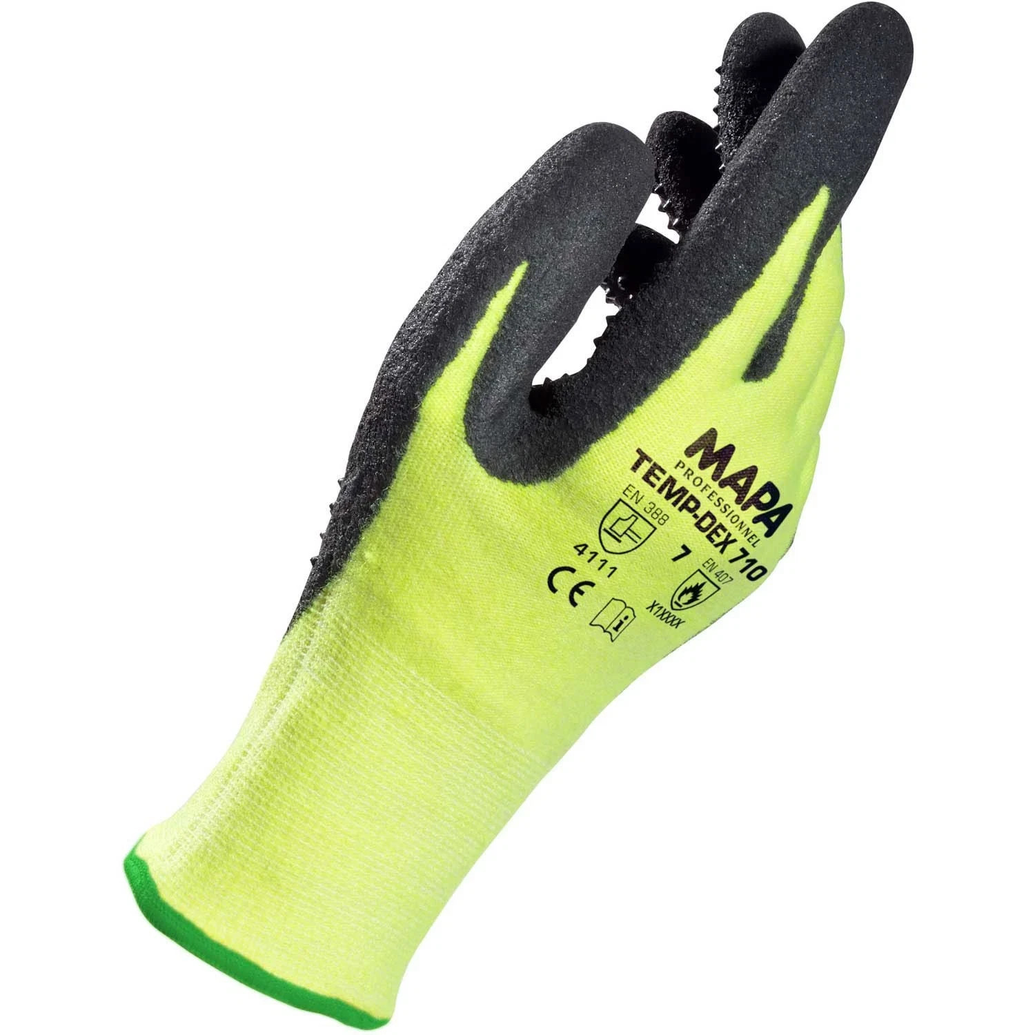 MAPA Temp-Dex 710 Nitrile Palm Coated Thermal Gloves w/ Dots Light Weight Size 9