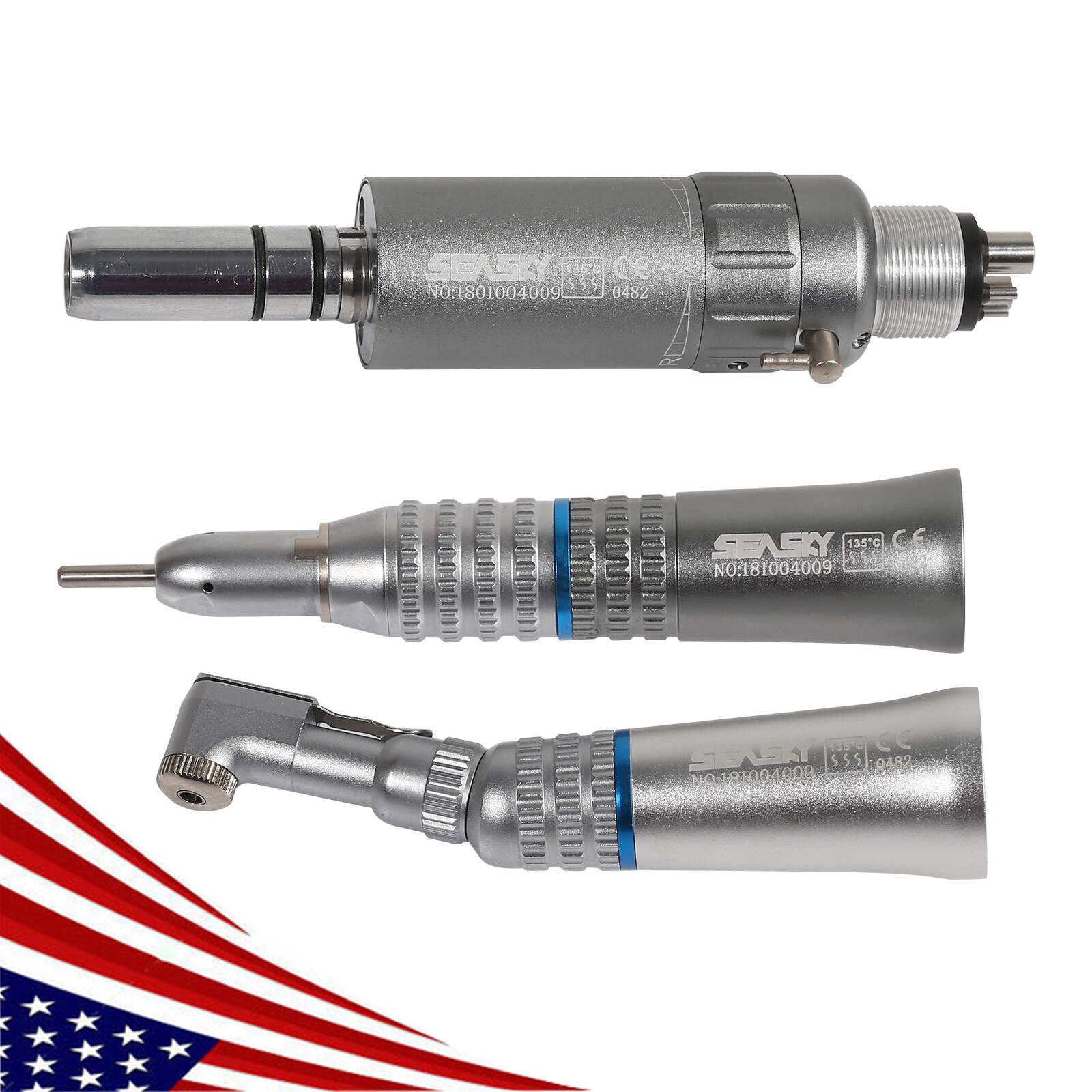 NSK Style Dental Slow Low Speed Handpiece Straight Contra Angle Air Motor 4/2H