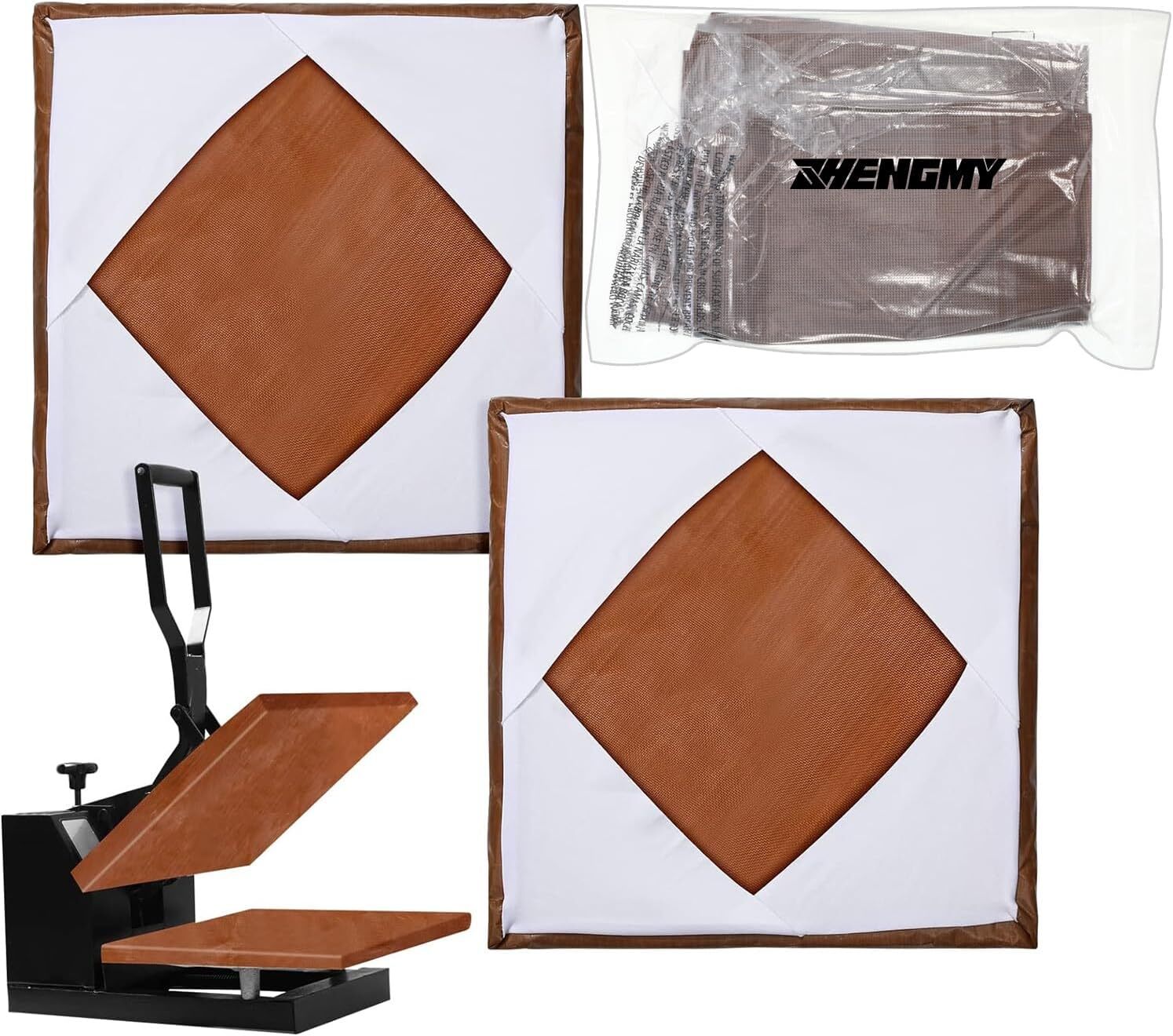 2 Pcs Wrap Cover for Heat Press Platen 15 x 15 Inch Heat Resistant Reusable S