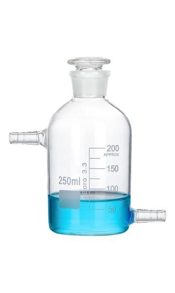 Borosilicate Reagent Flask 60ml-5000ml, Transparent Sample Bottle, Dual Nozzles
