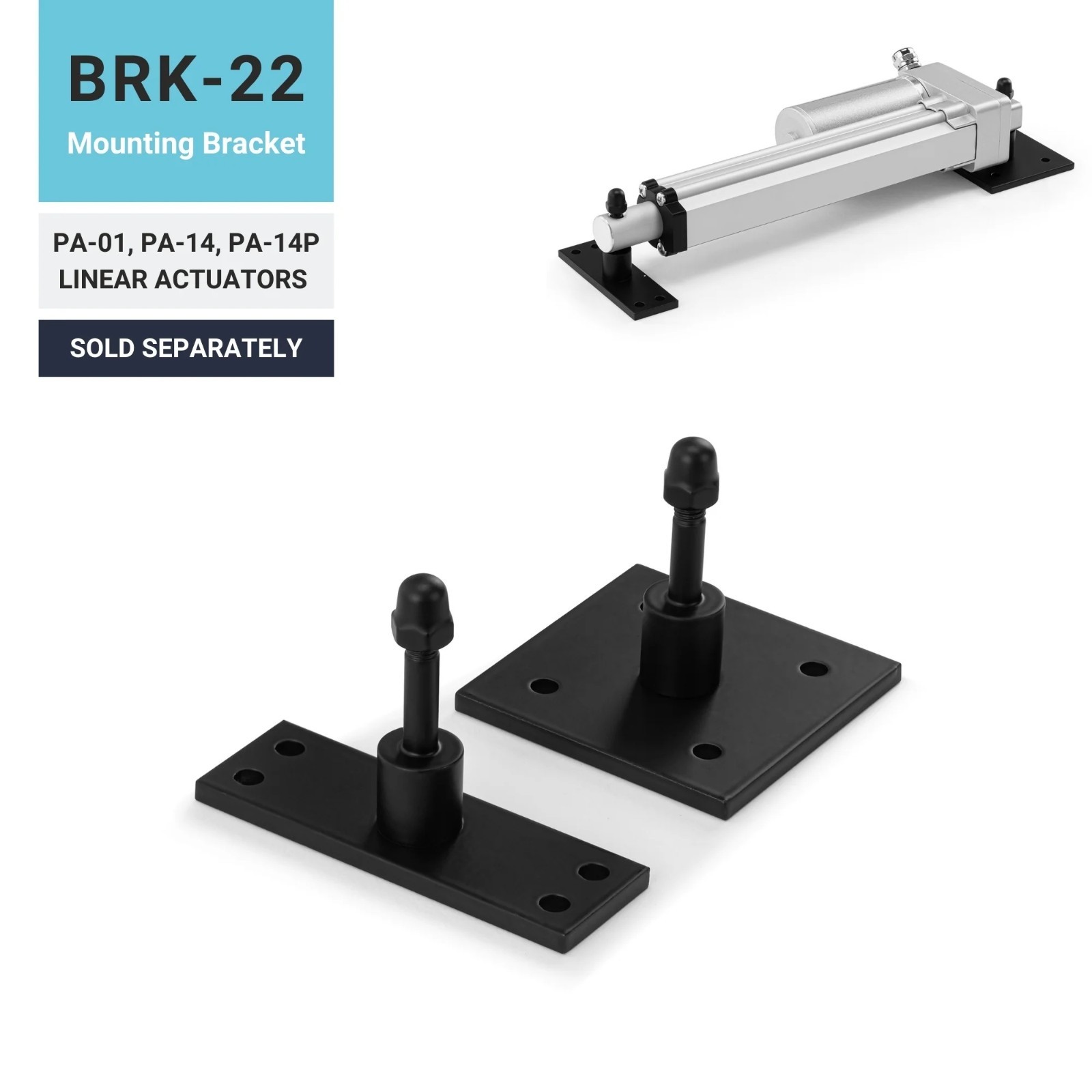 360 Degree Rotation Mounting Brackets for PA-01, PA-14, PA-14P Linear Actuators