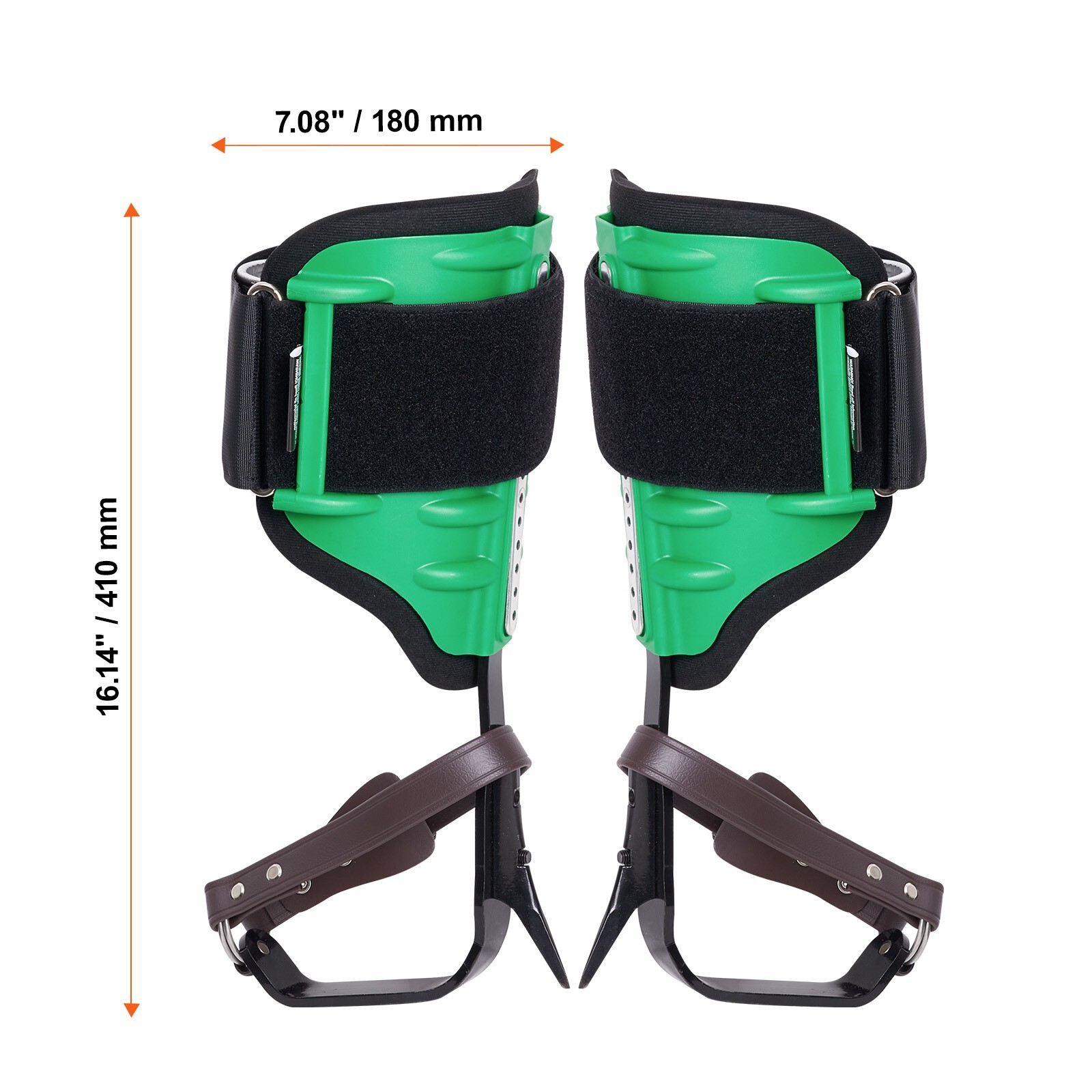 VEVOR Tree Climbing Spikes Climbing Spurs Alloy Steel Arborist Equipment Green