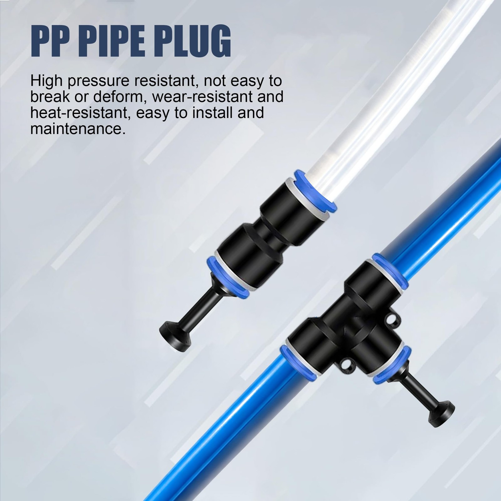 ZTF 124pcs Air Line Quick Connect Fittings -1/8 1/4 3/8 1/2″ Push to Connect Kit