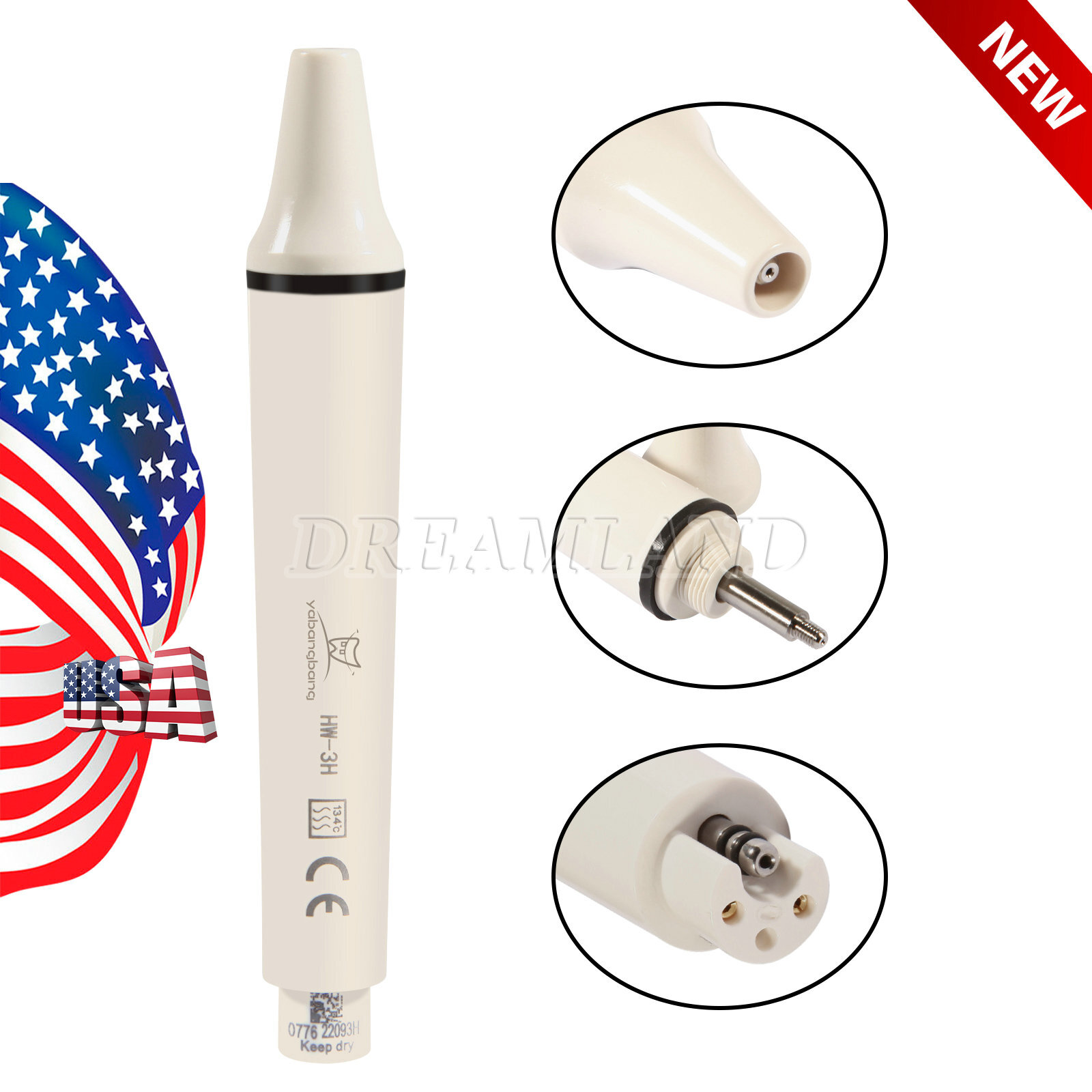 Detachable Dental Ultrasonic Scaler Handpiece HW-3H Fit For WOODPECKER EMS VRN