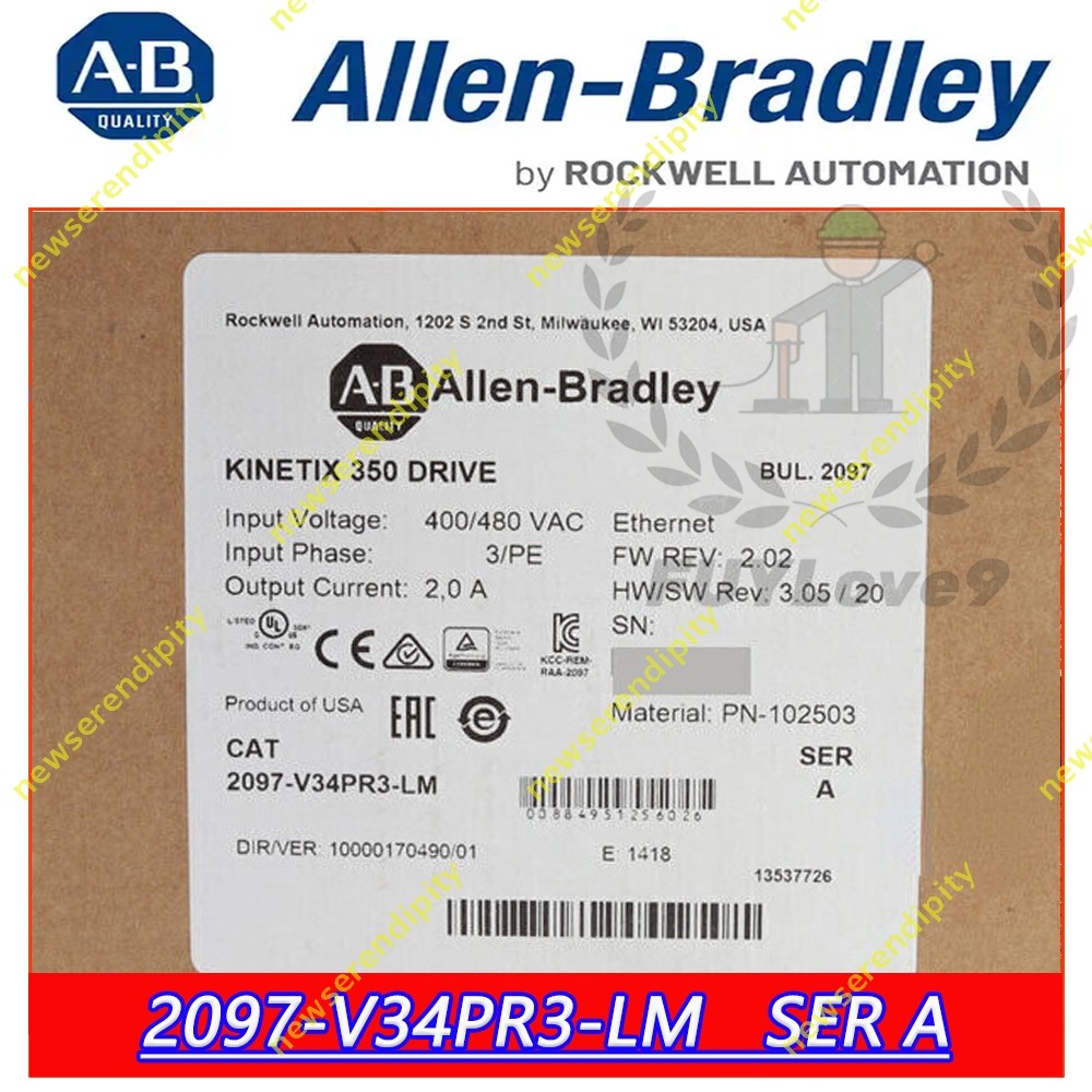 Brand New AB 2097-V34PR3-LM Kinetix 350 Servo Drives, 480V AC
