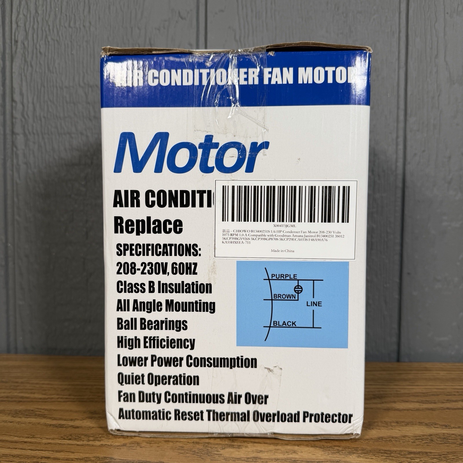 B13400251S Goodman Air Conditioner Condenser Fan Motor Replace 5KCP29ECA033S