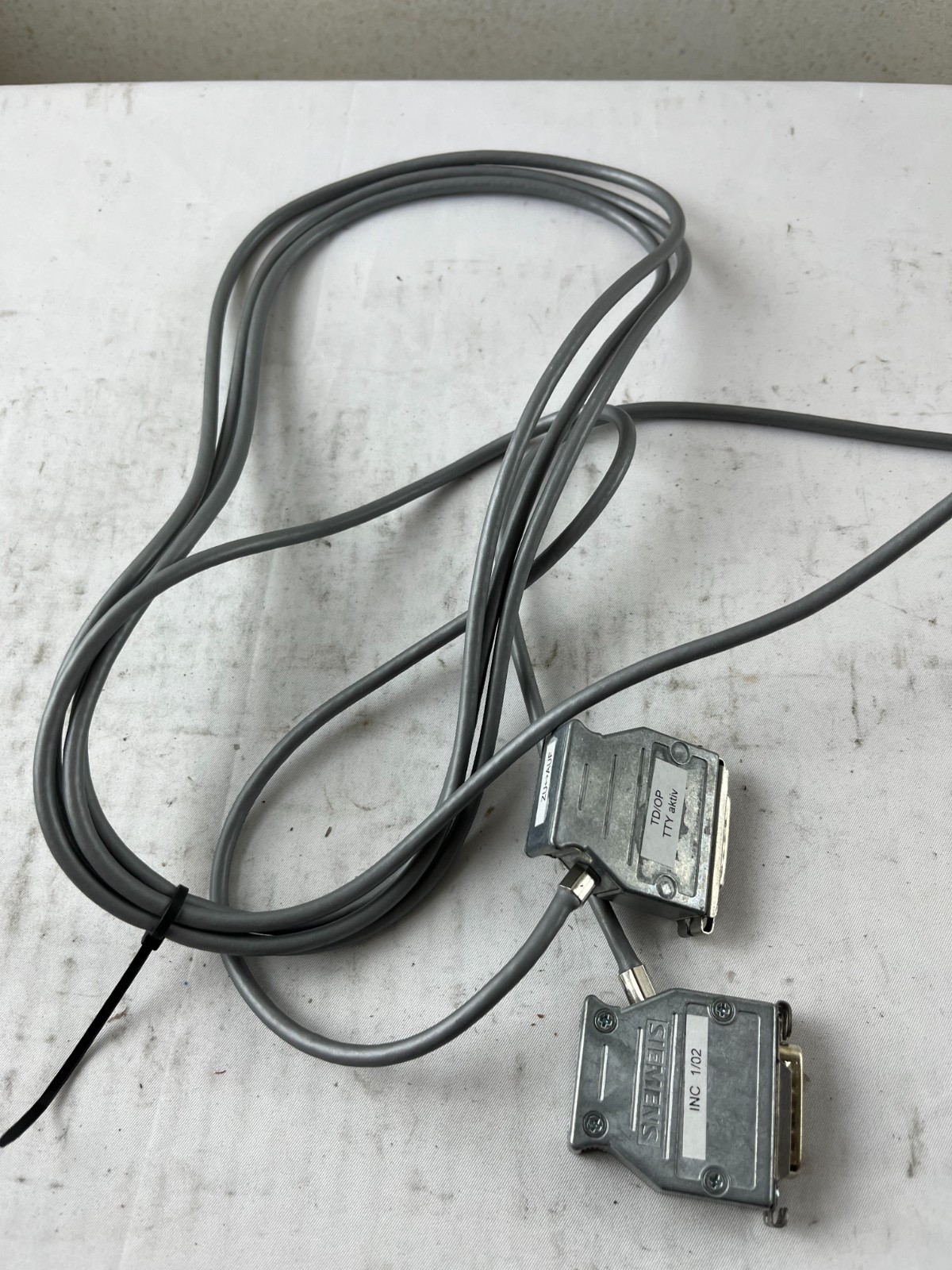 Siemens TTY Cable TDI OP TTY aktiv INC 1/02 PLC HMI Interface Cable Used Spare
