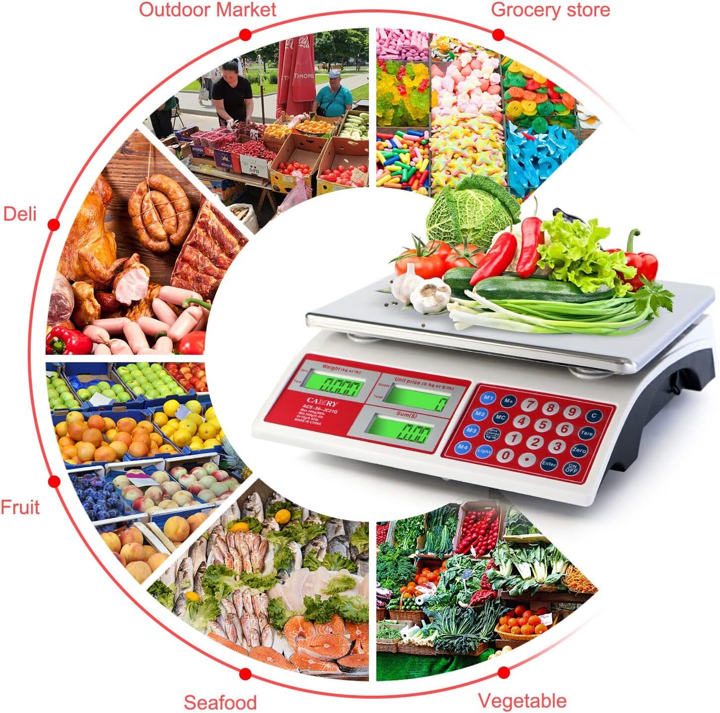 66Lb Digital Price Computing Scale Batteries Included High Precision Weighing