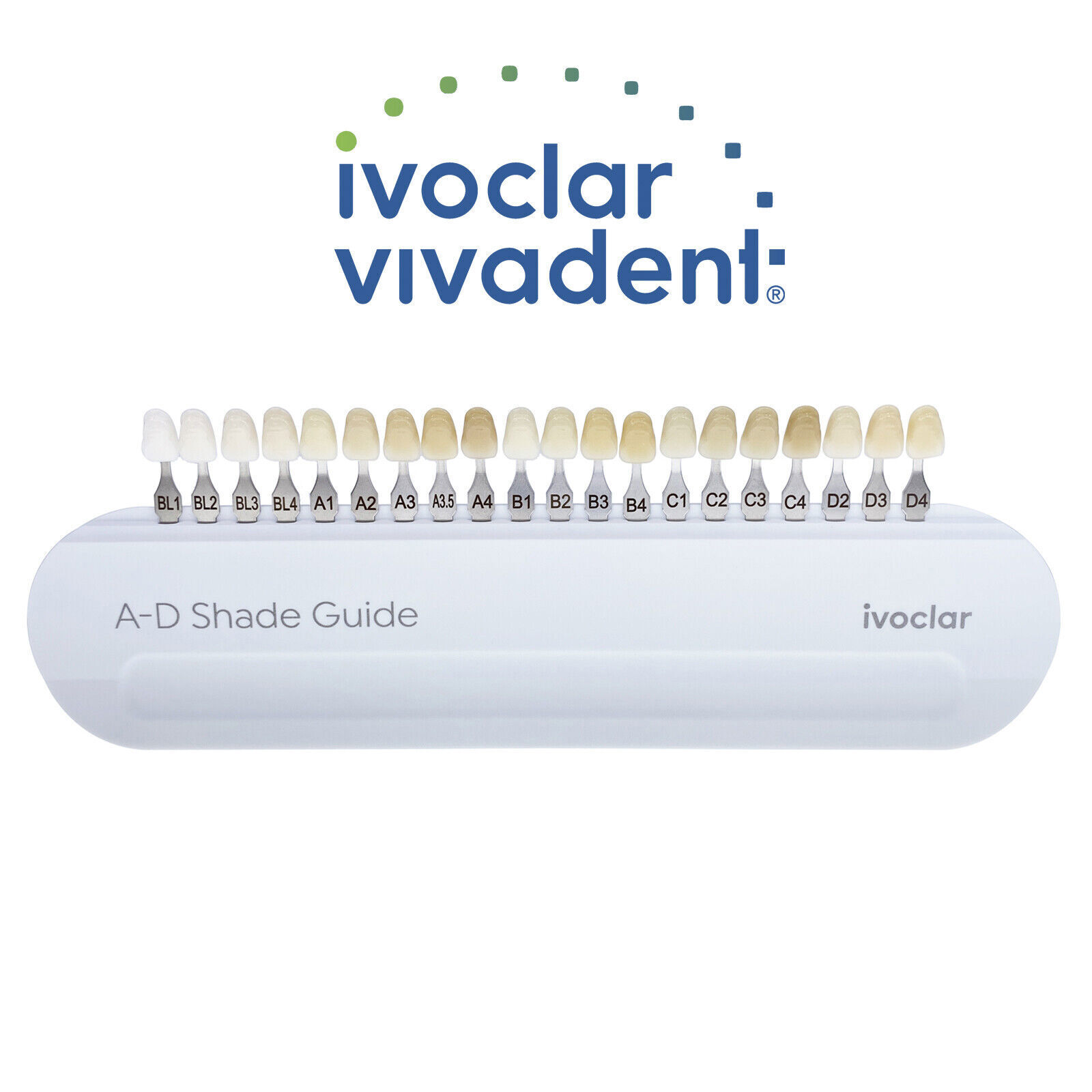 Ivoclar Vivadent Dental Shade Guide A-D 20 IPS or Natural Die ND1-9 Bleach Teeth