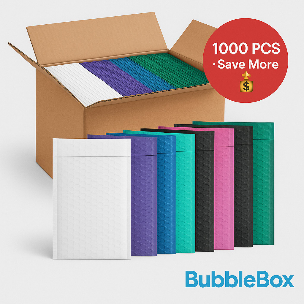 1000 #000 4×8 Poly Bubble Mailers Padded Self Seal Shipping Envelopes Bulk