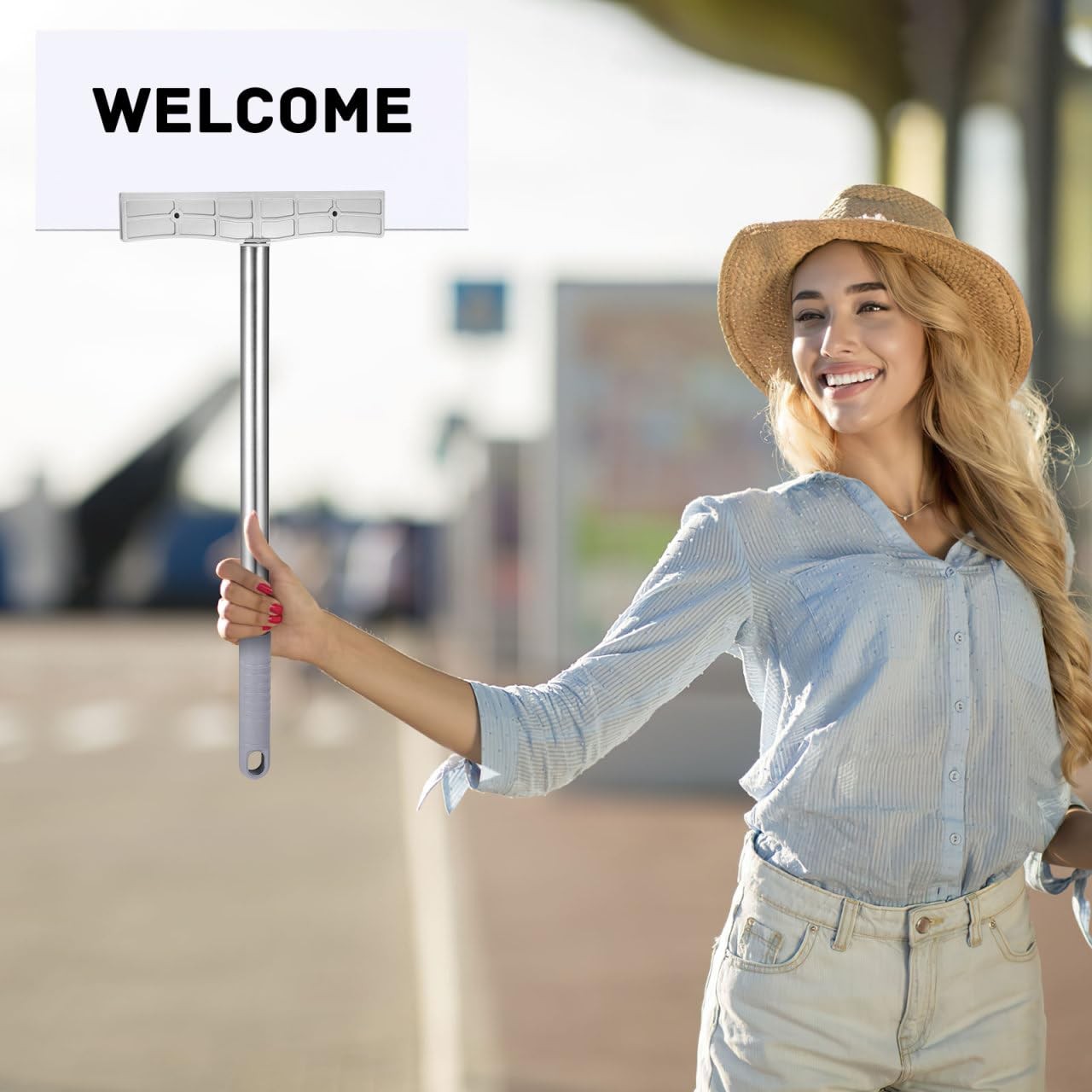 2PCS Protest Sign Holder Stick 17×7.7 Inches Handheld Sign Holder Parades Slo…