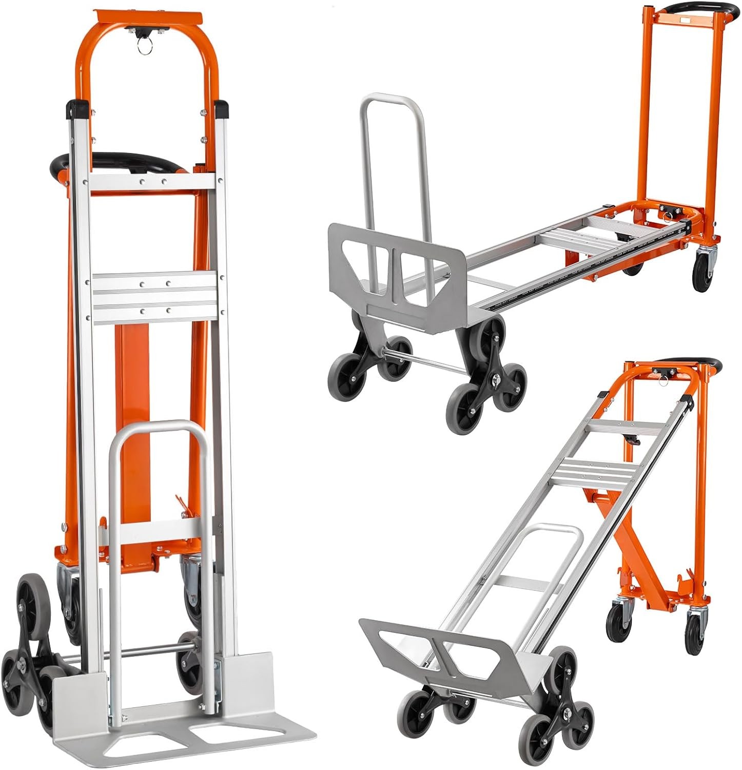 4 in 1 Aluminum Stair Climber Hand Truck Heavy Duty Climbing Cart Dolly 1000 Lbs
