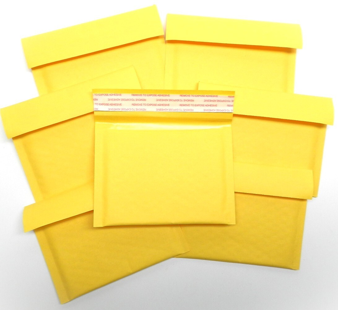 Size #00000 Bubble Mailers Kraft 5″Wide x 4″ Height Mini Size Self Seal 12 Pc