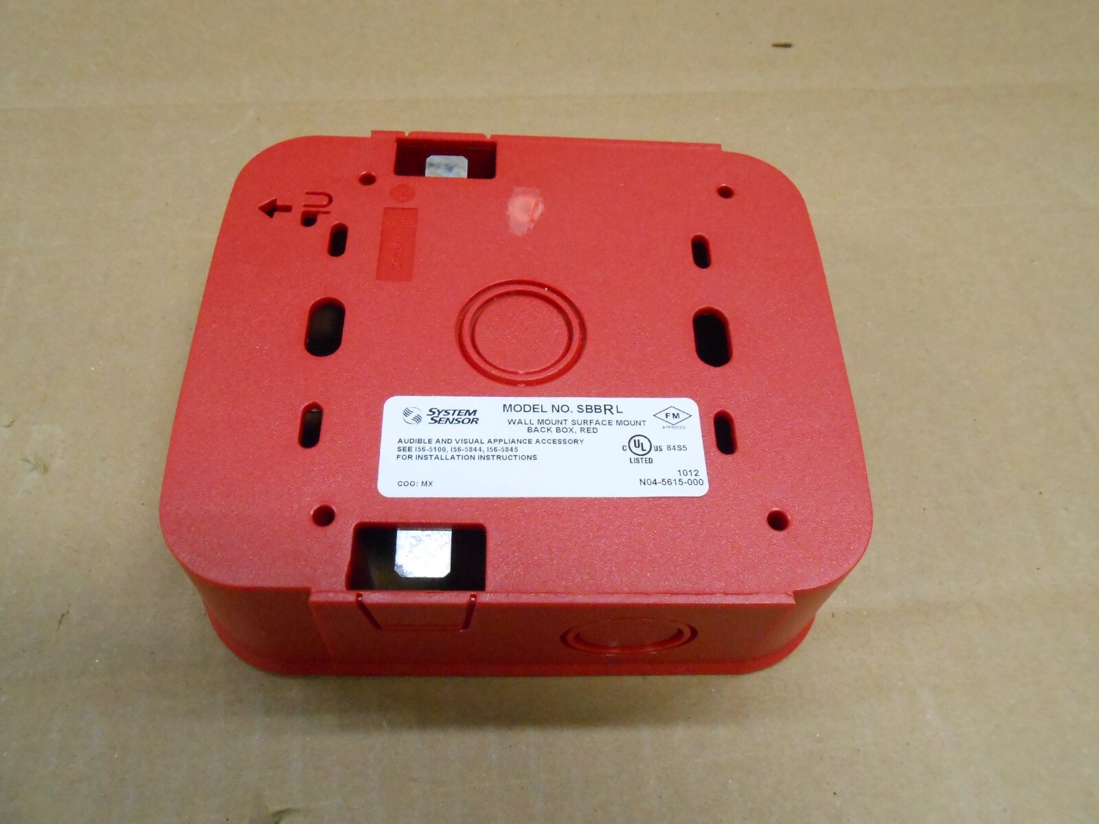 1 NIB SYSTEM SENSOR SBBRL WALL SURFACE MOUNT BACK BOX RED (8 AVAILABLE)