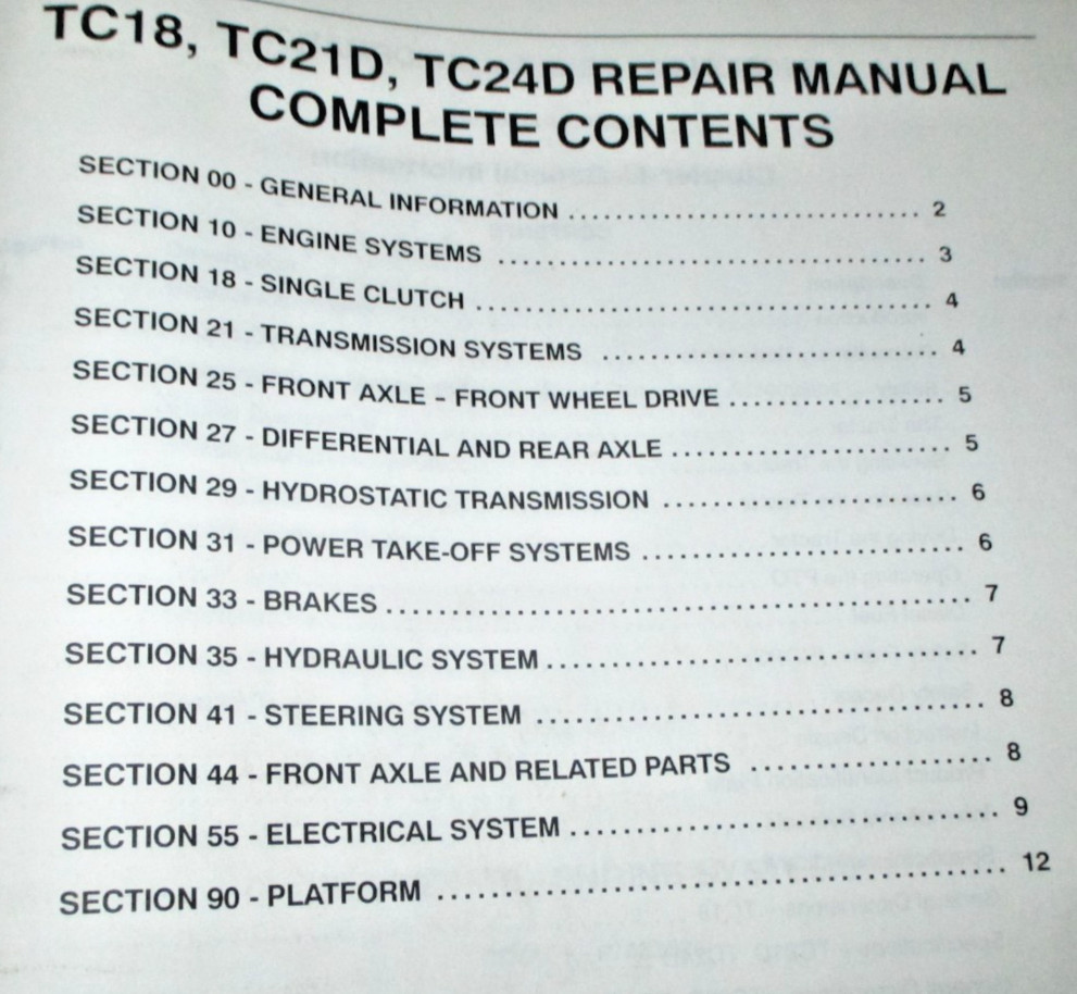 New Holland TC18 TC21D TC24D Tractor Service Shop Repair Manual 3-03 ORIGINAL!