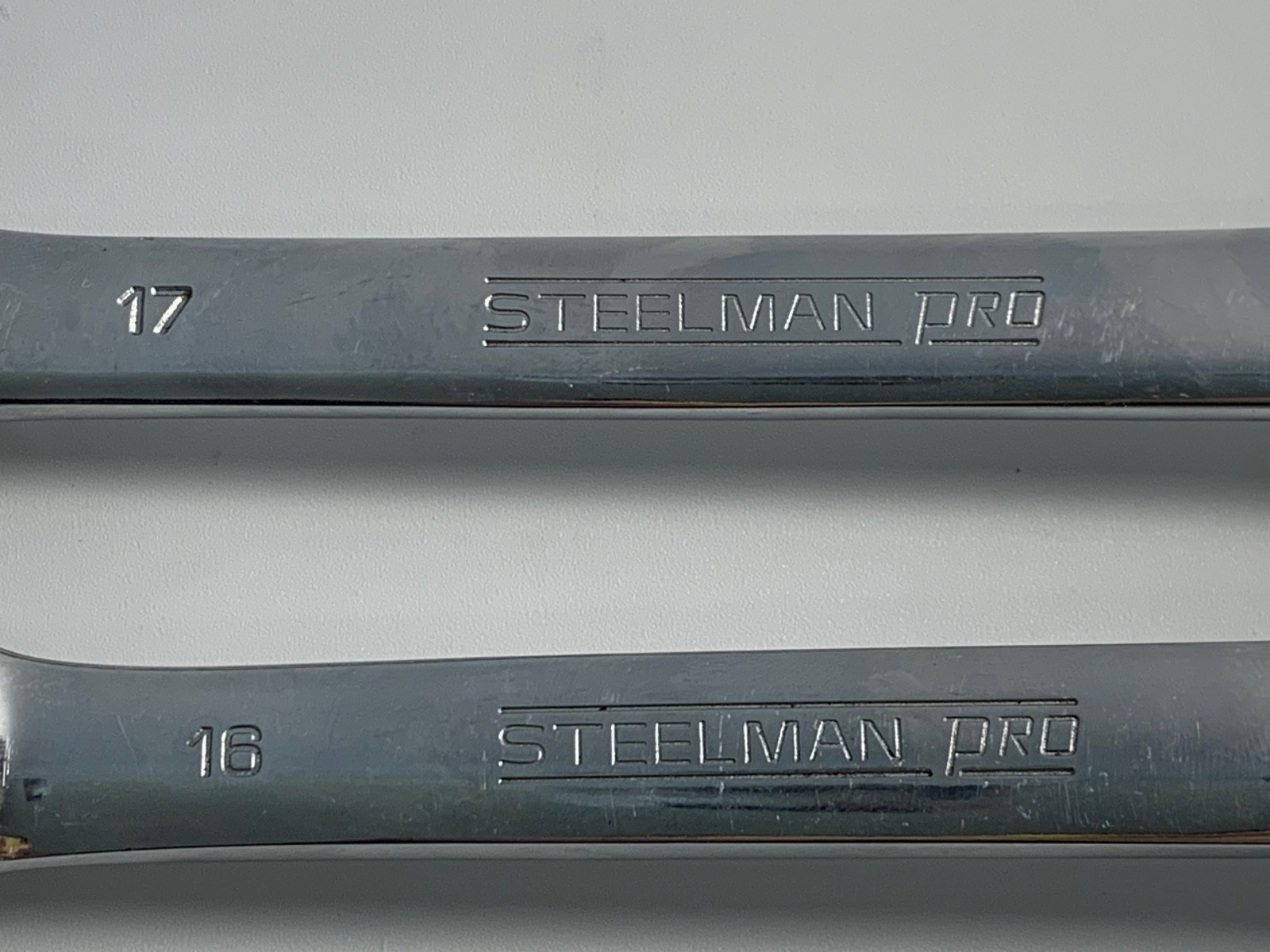 (2) STEELMAN PRO Double Box Reversible Ratcheting Wrench 17mmx19mm, 16mmx18mm