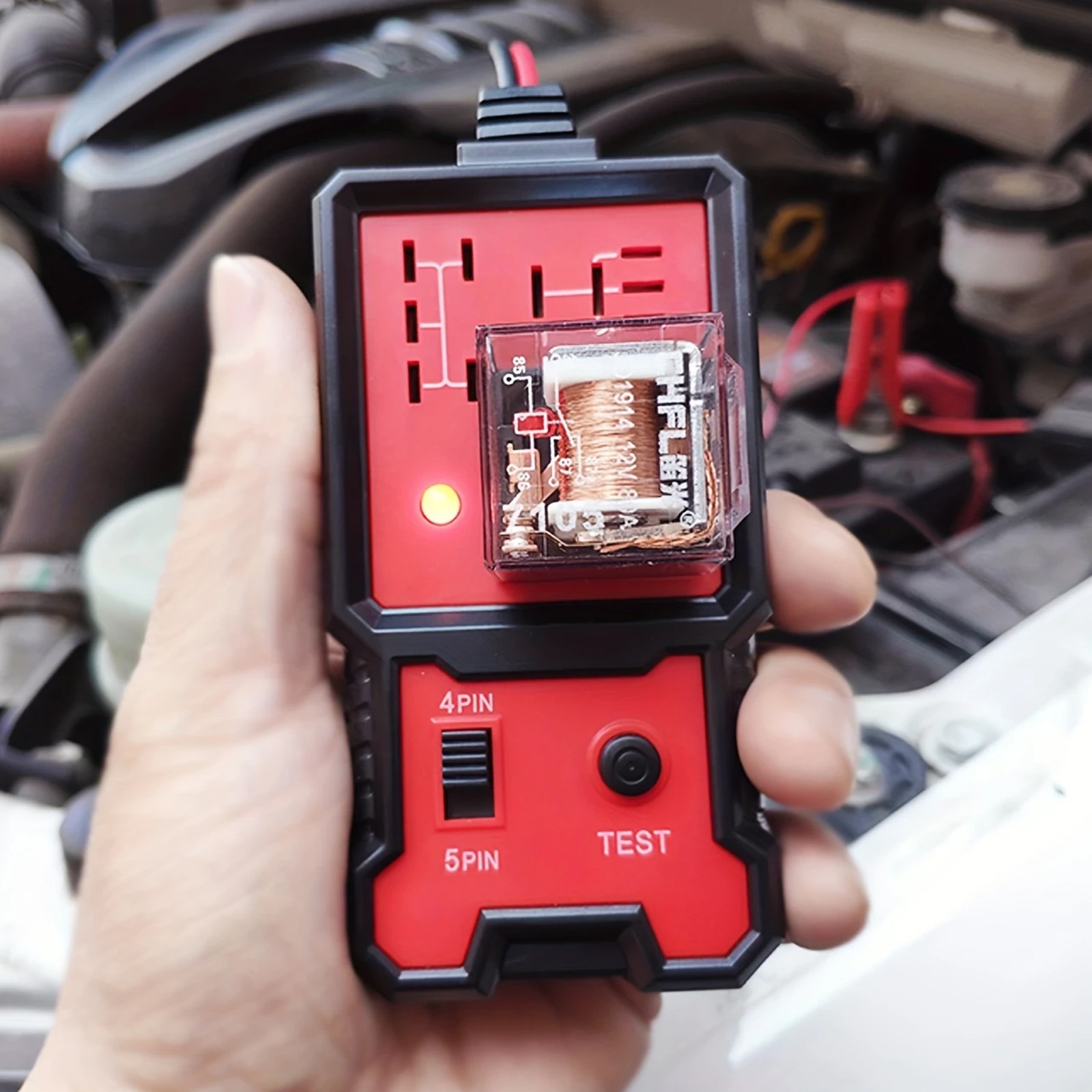 12V Relay Tester 4 5 Pin Automotive Relay Checker Diagnostic Tool LED Light