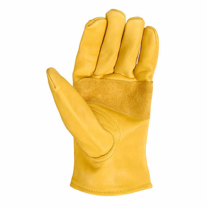 6 Paris Wells Lamont Men’s Leather Work Gloves 100% Cowhide Leather, NEW
